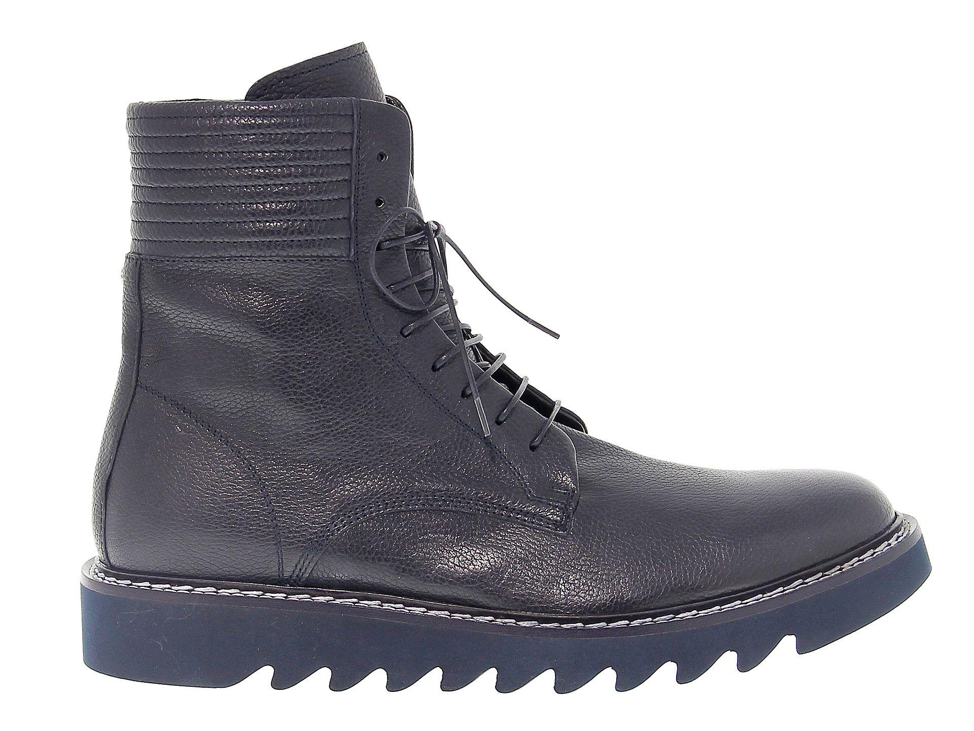 Cesare Paciotti Blue Leather Ankle Boots for Men - Lyst