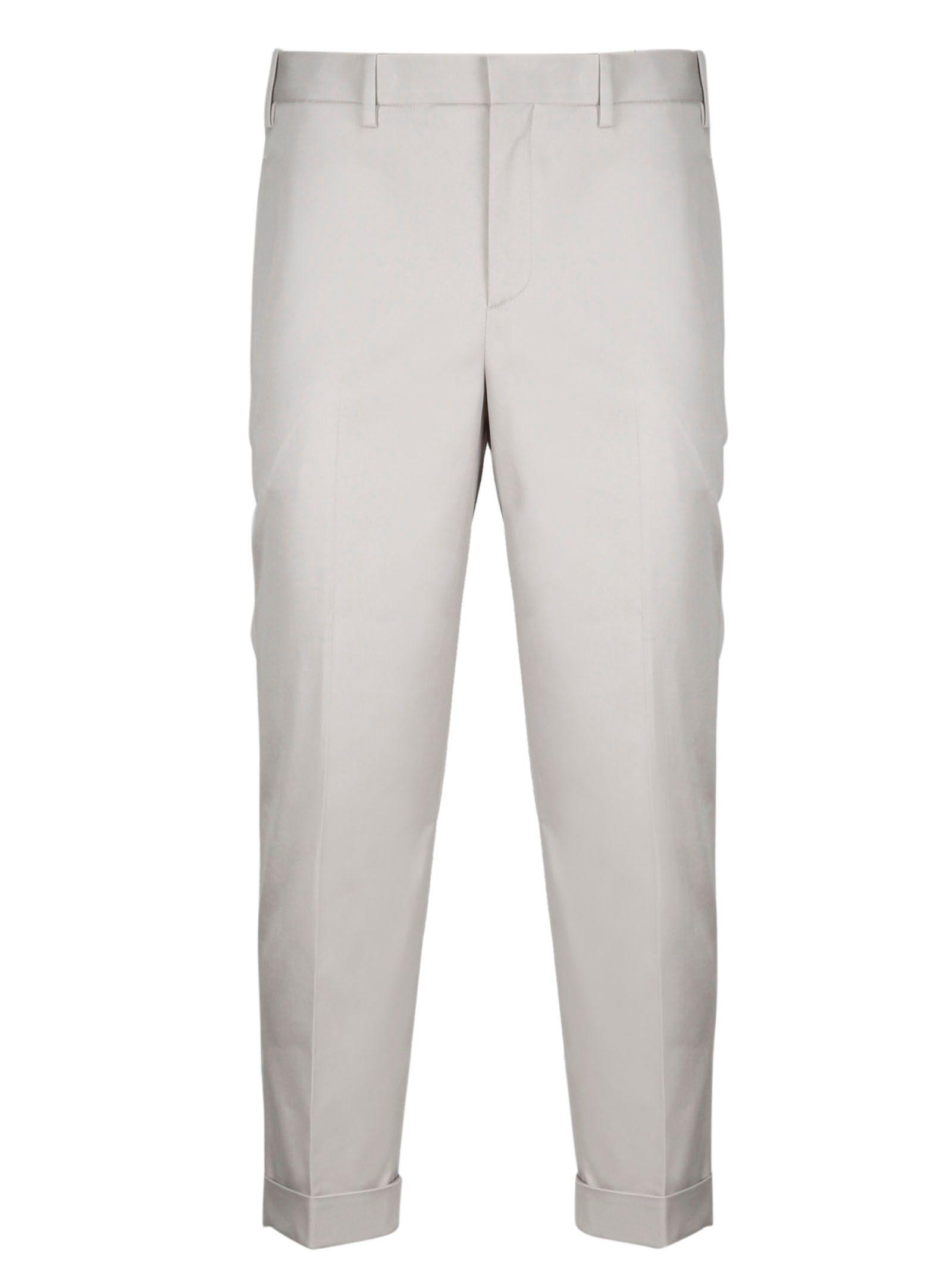 Neil Barrett Grey Cotton Pants in Gray for Men - Lyst