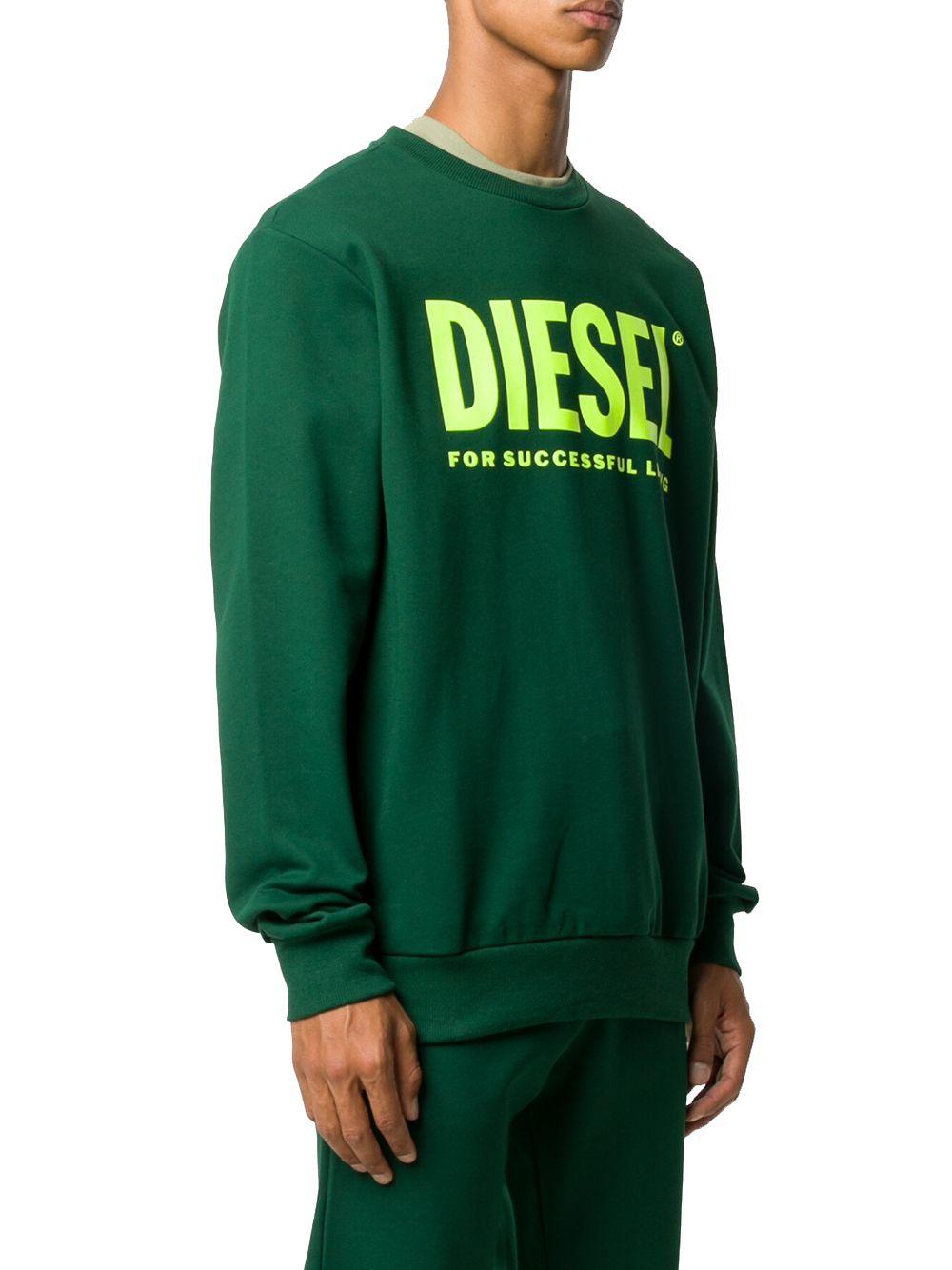 DIESEL Cotton Sweatshirt in Green for Men - Lyst