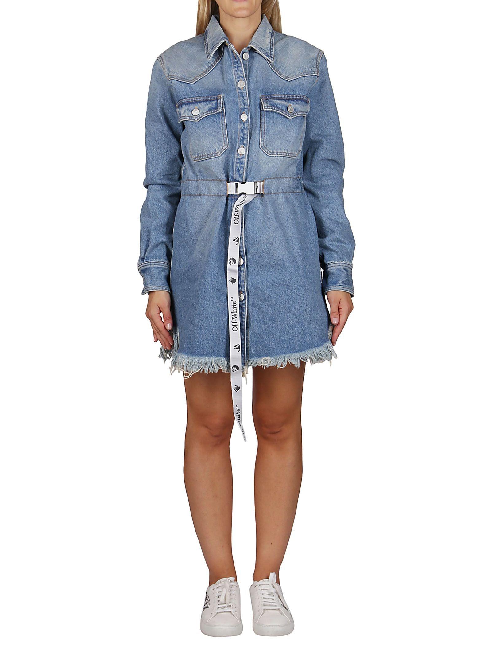Off-White c/o Virgil Abloh Cotton Dresses in Blue - Save 65% - Lyst