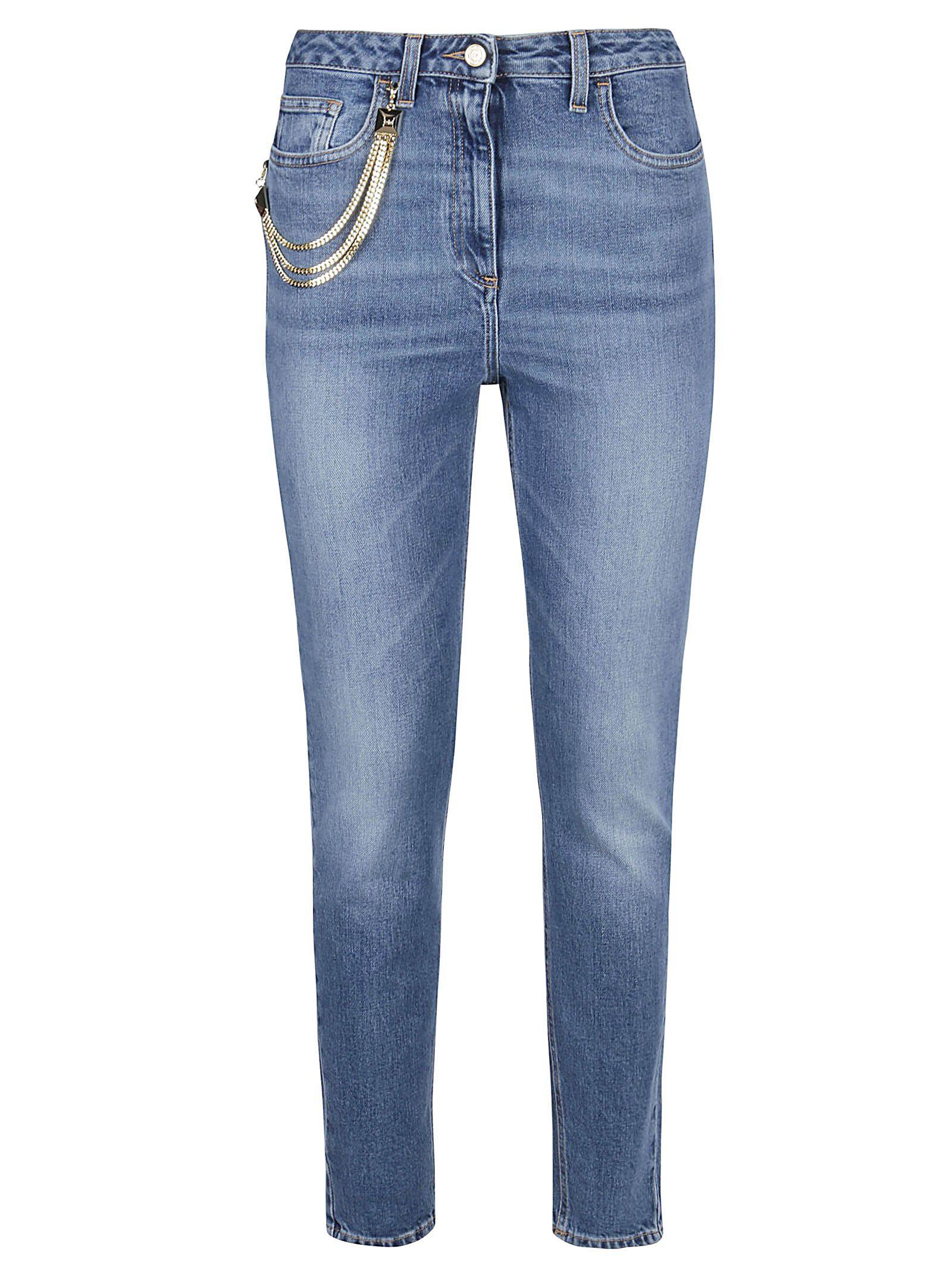 Damen Bekleidung Jeans Röhrenjeans Elisabetta Franchi Denim Andere materialien jeans in Blau 