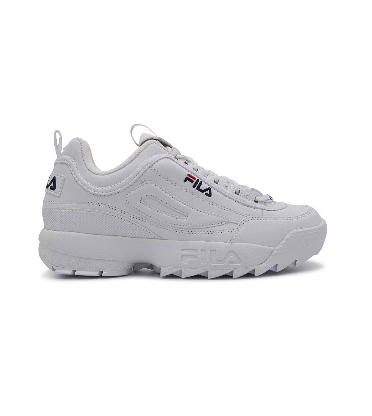 Fila White Leather Sneakers for Men - Lyst