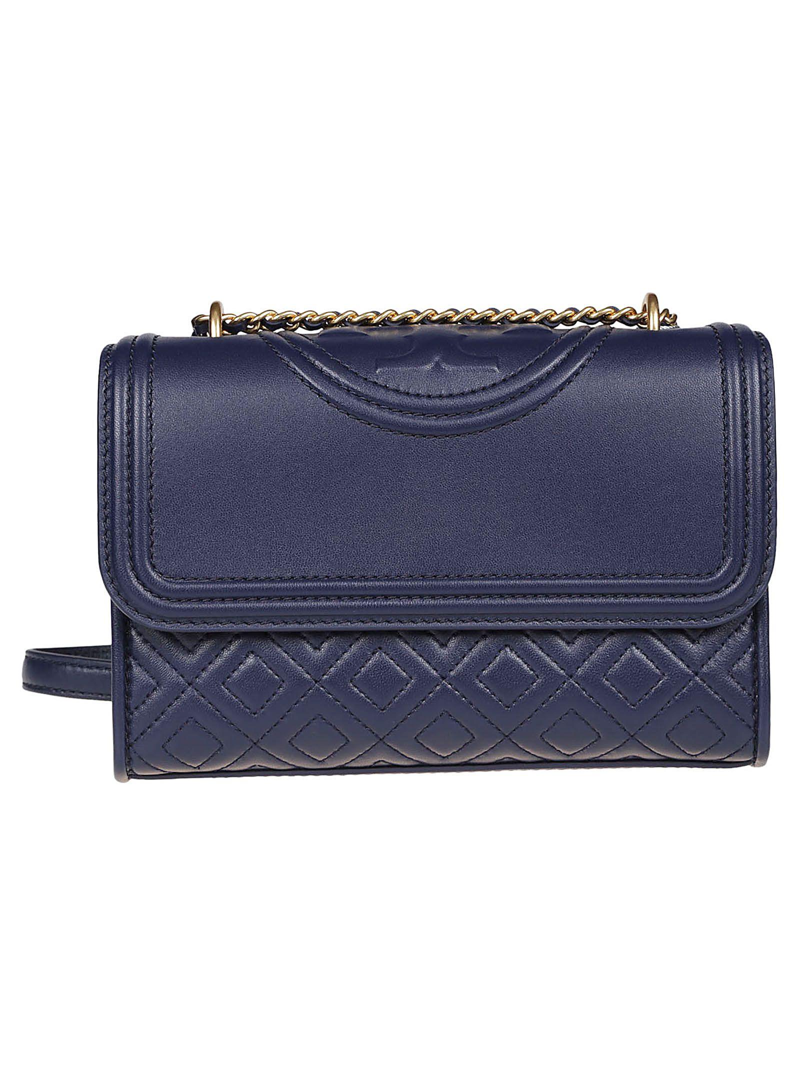 Tory Burch Blue Leather Handbag - Lyst