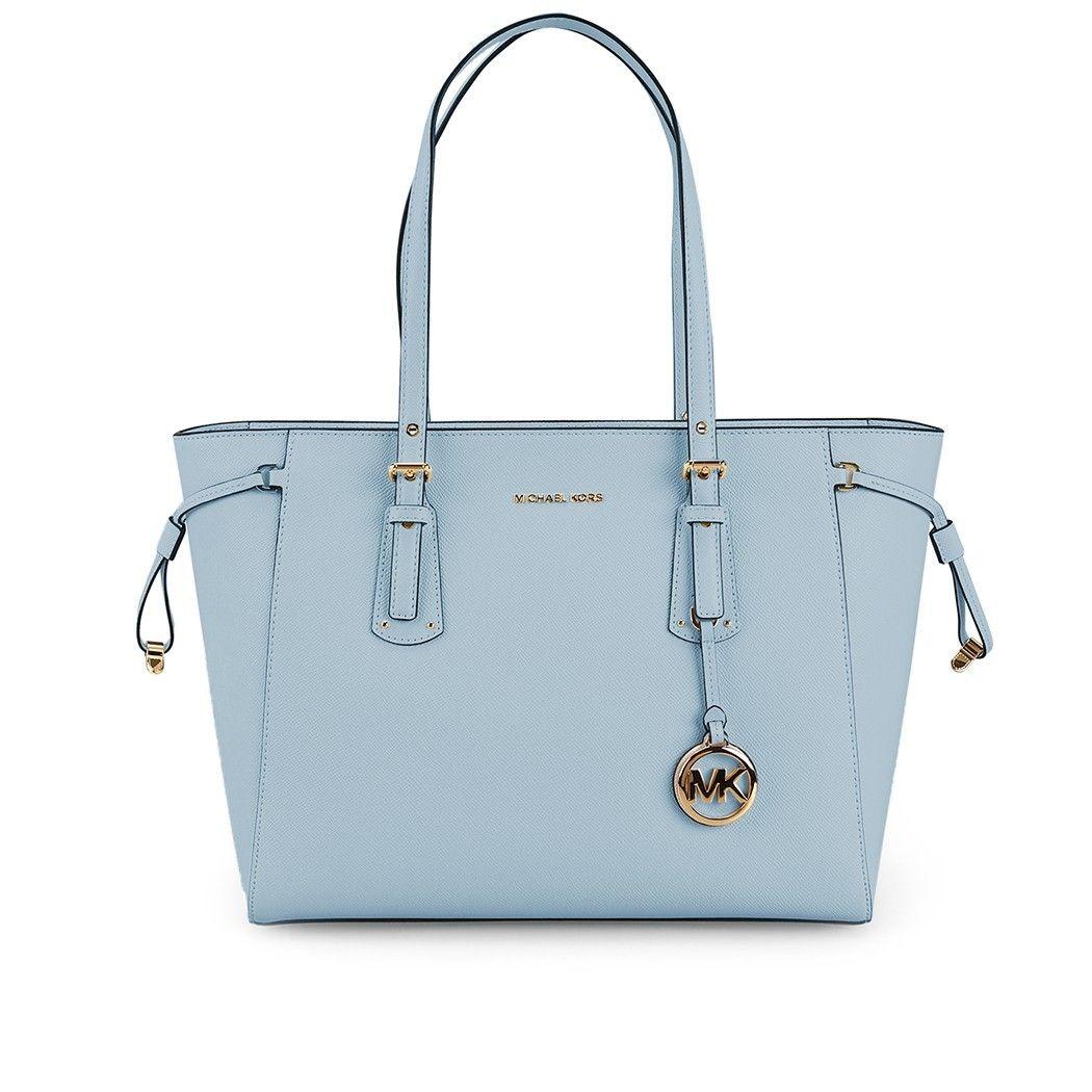 Light blue leather tote Clearance
