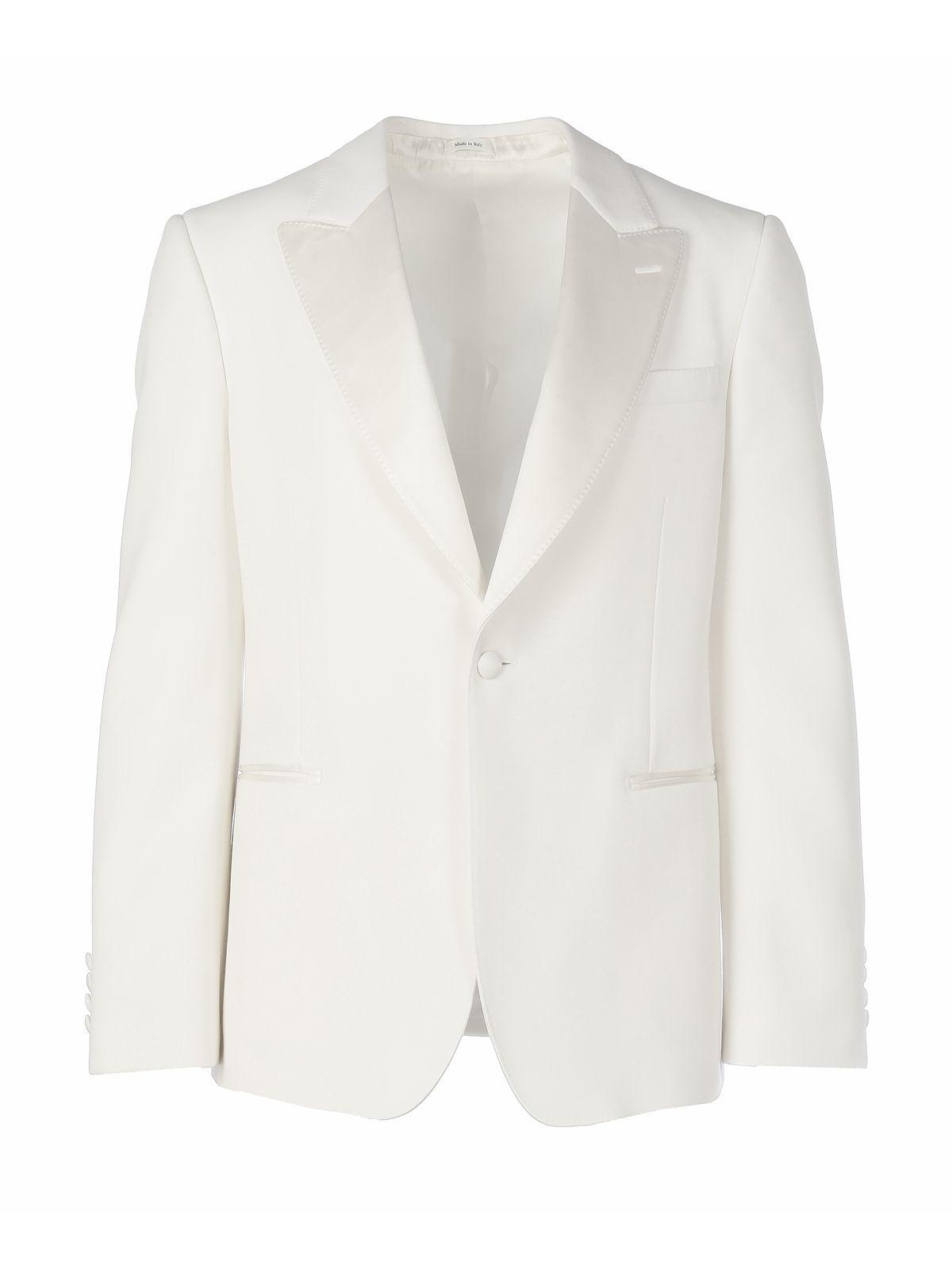 Alexander McQueen Wool Blazer in White for Men - Lyst