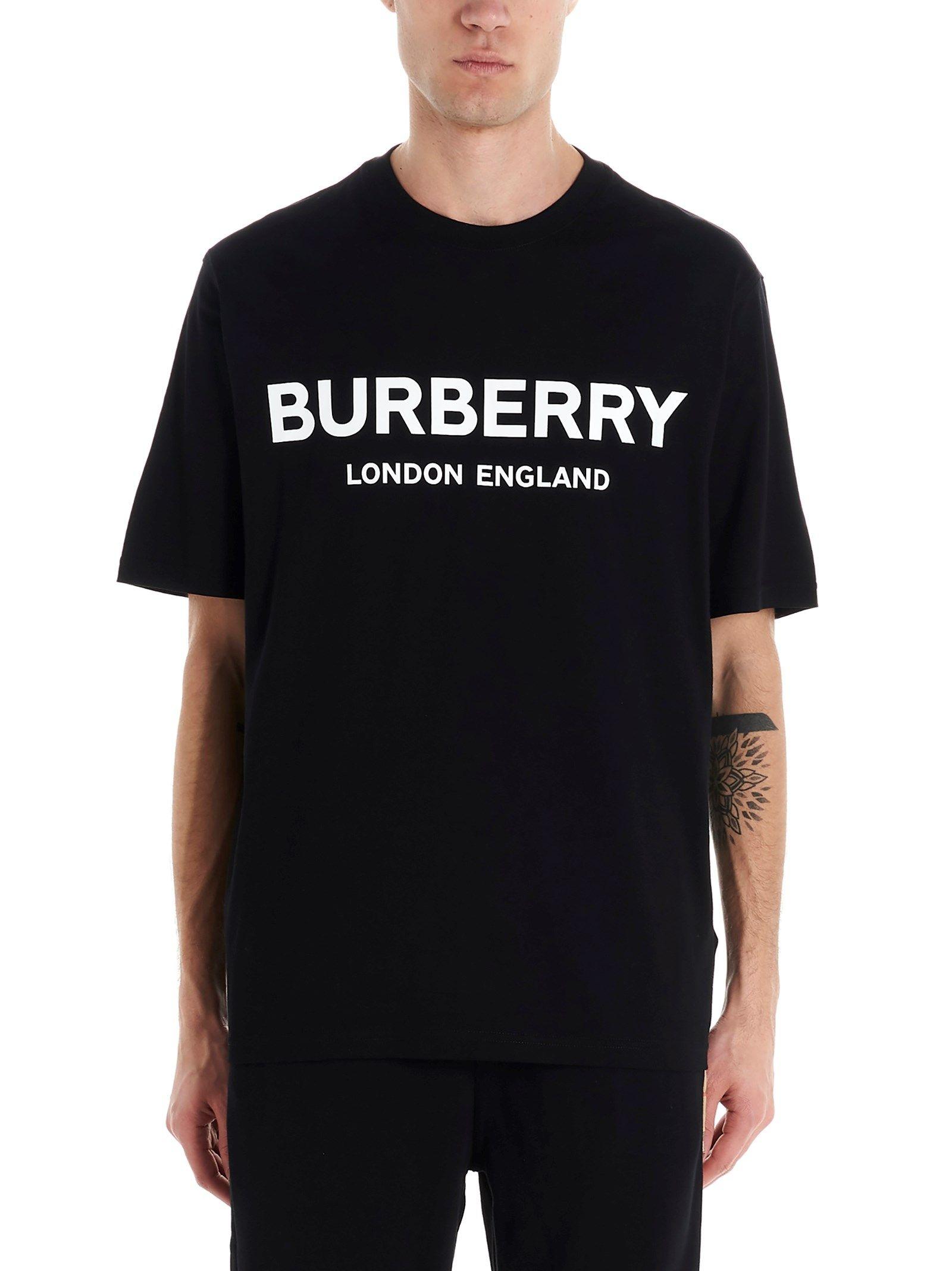 Burberry Tb Logo Stretch Cotton Shirt in Black for Men Mens Shirts Burberry Shirts Save 1% 