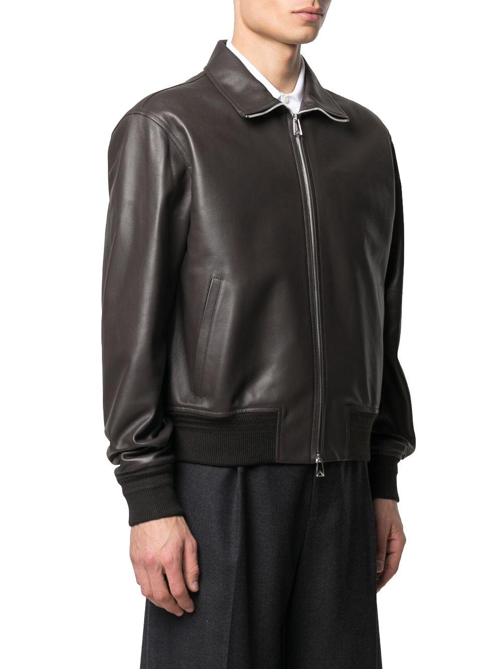 Bottega Veneta Leather Outerwear Jacket in Black for Men - Lyst