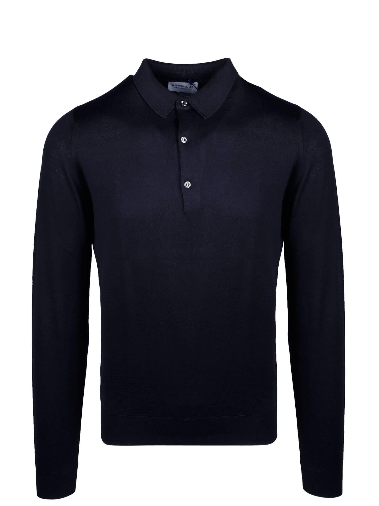 John Smedley Cotton Polo Shirt in Blue for Men - Lyst