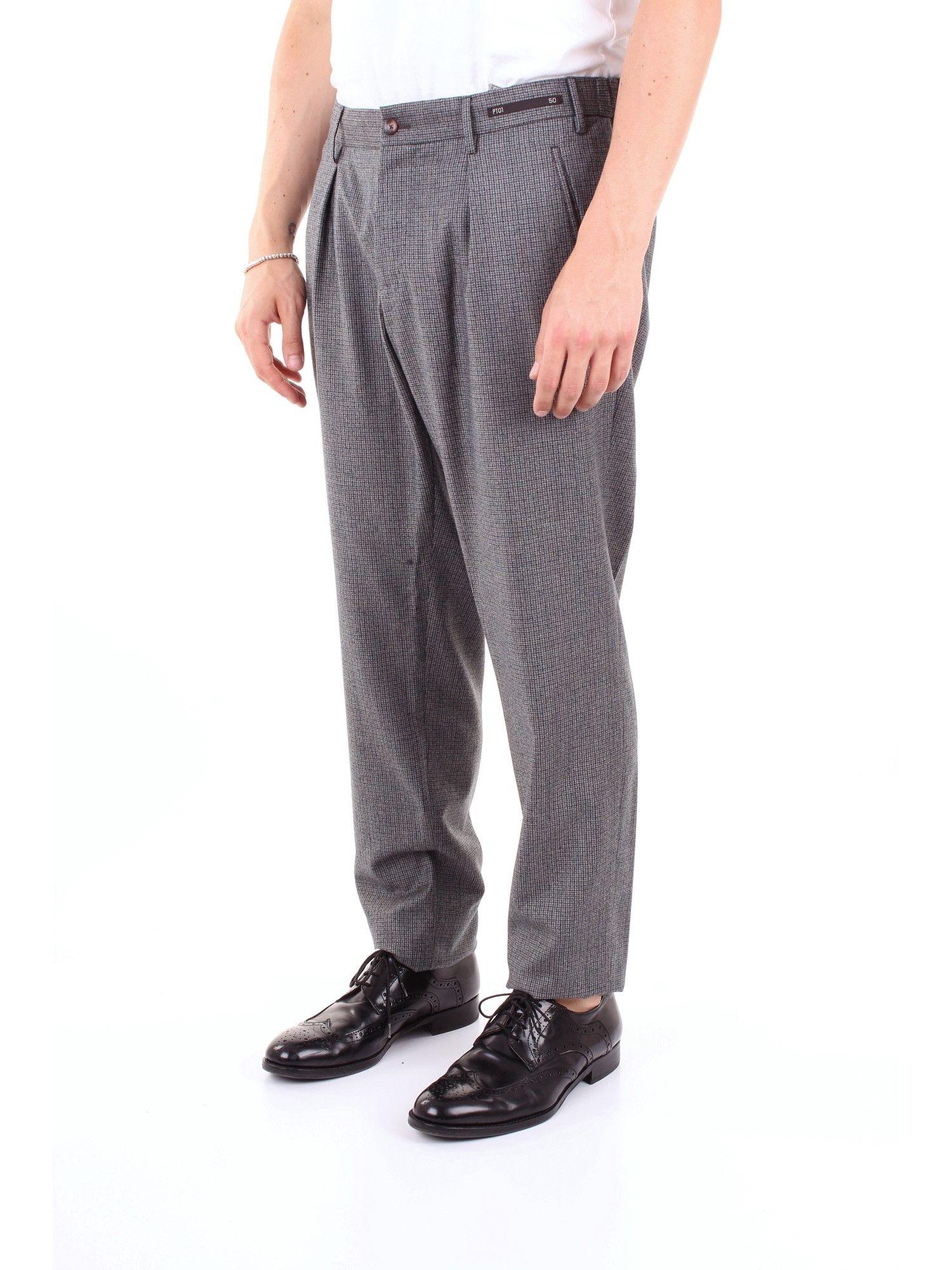 PT01 Wool Pants in Grey (Gray) for Men - Lyst