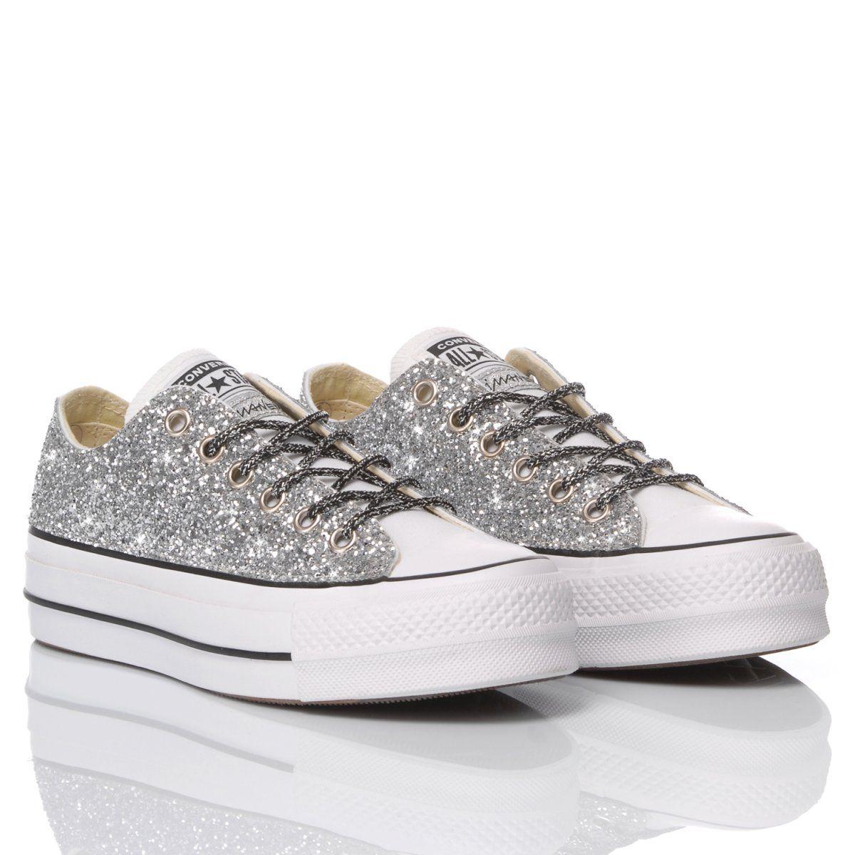 converse glitter purple