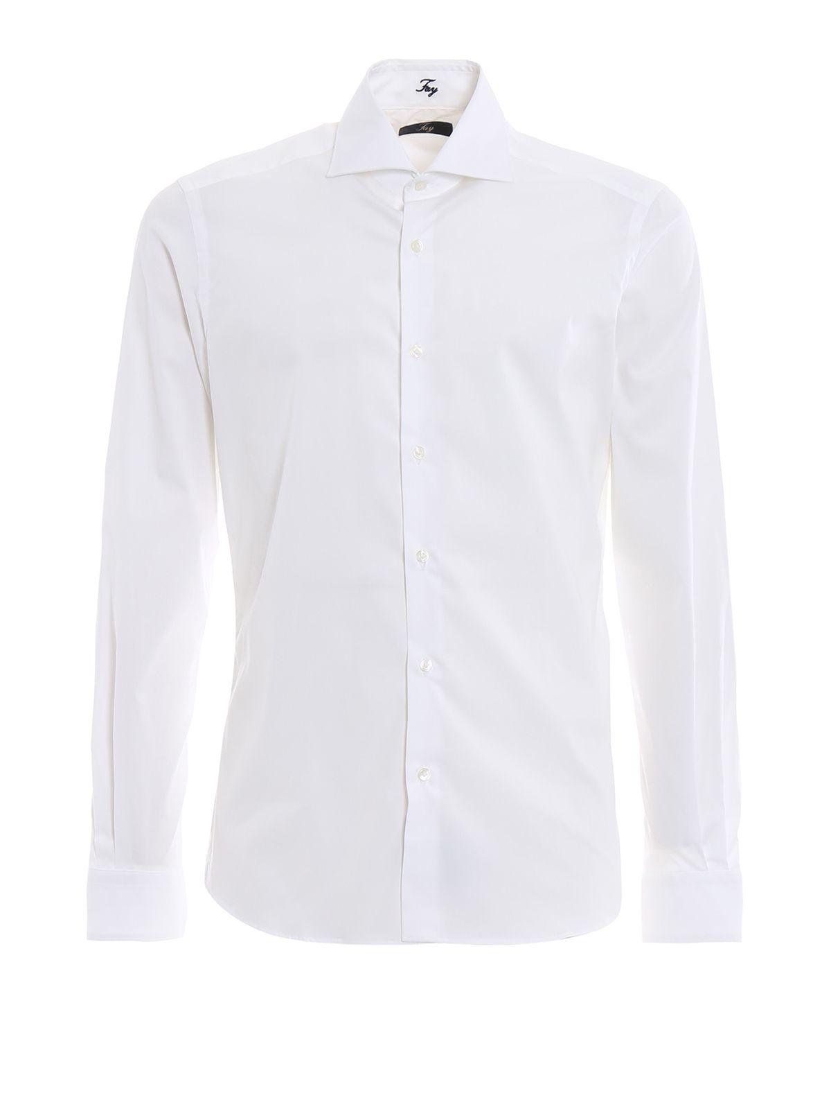 Fay White Cotton Shirt for Men - Lyst
