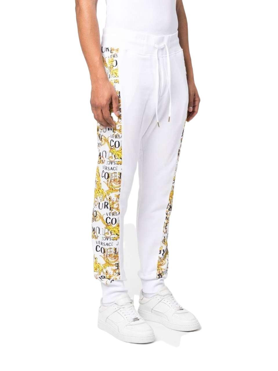 Versace Jeans Couture Cotton joggers in White for Men | Lyst