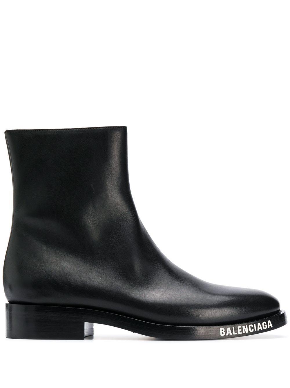 Balenciaga Leather Ankle Boots In Black For Men Lyst