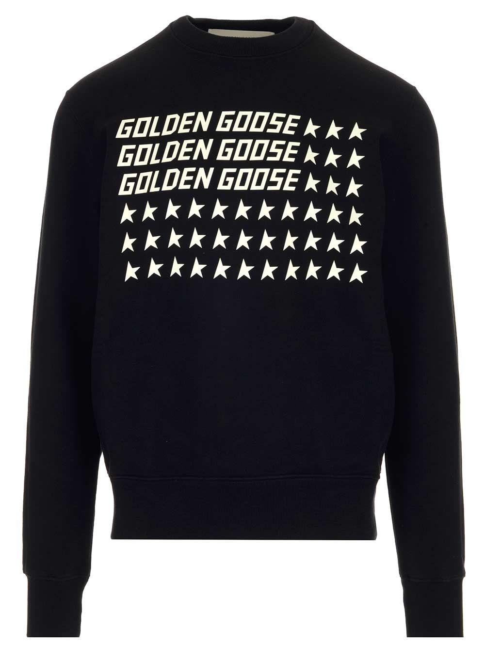 Golden Goose Deluxe Brand Cotton Sweatshirt in Black for Men - Lyst
