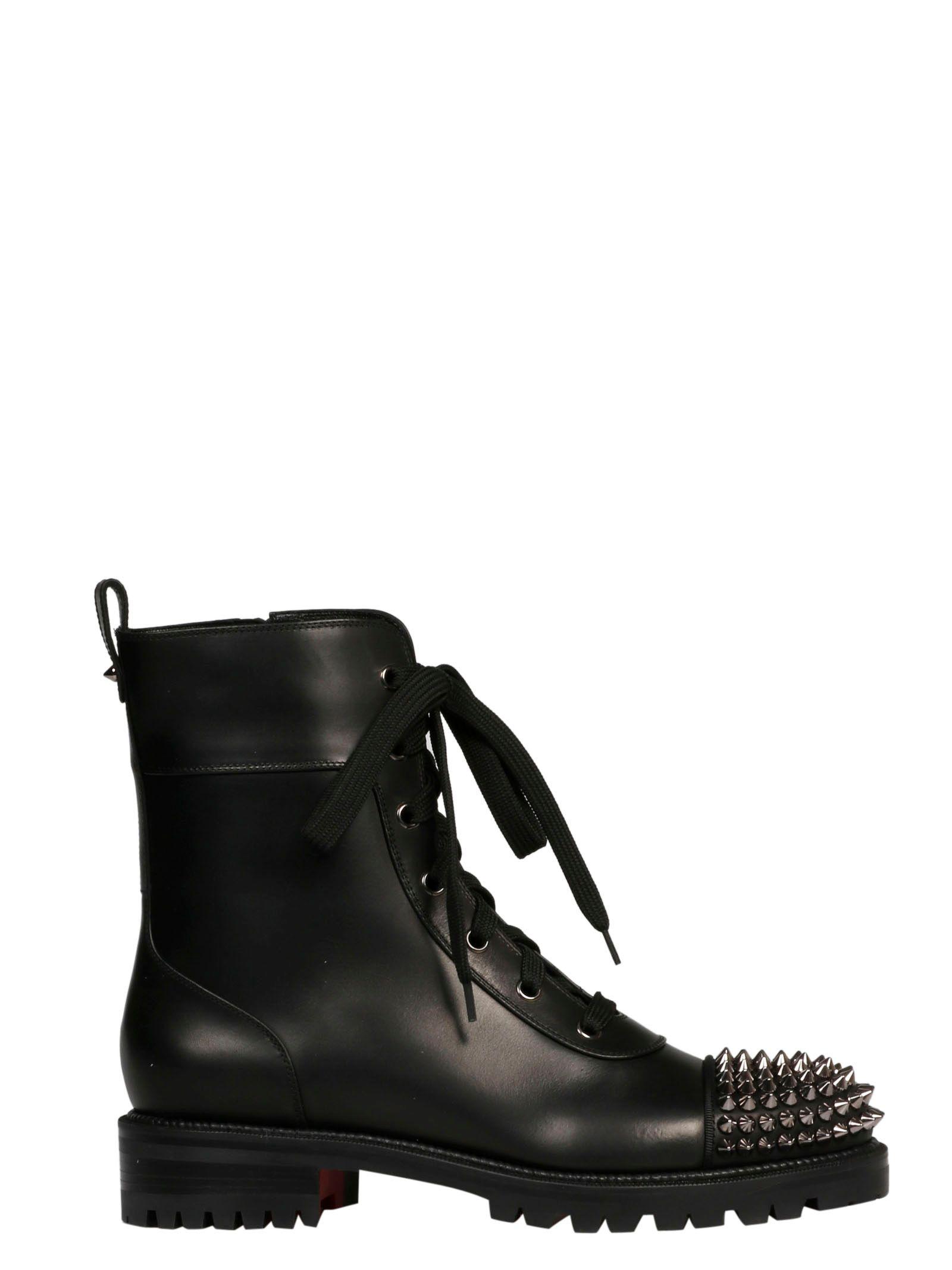christian louboutin boots studded