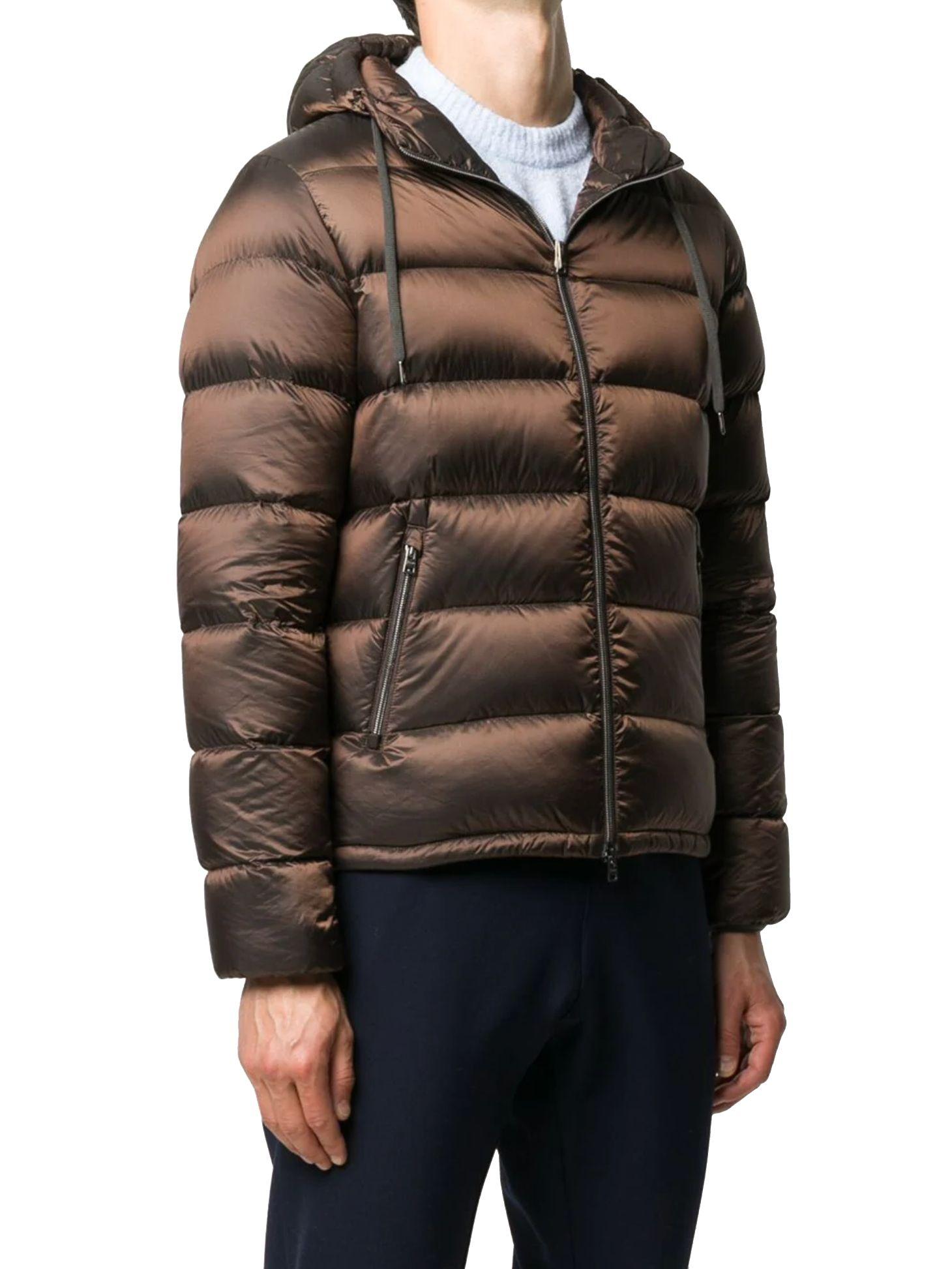 Herno Synthetic Polyamide Down Jacket in Brown for Men - Lyst
