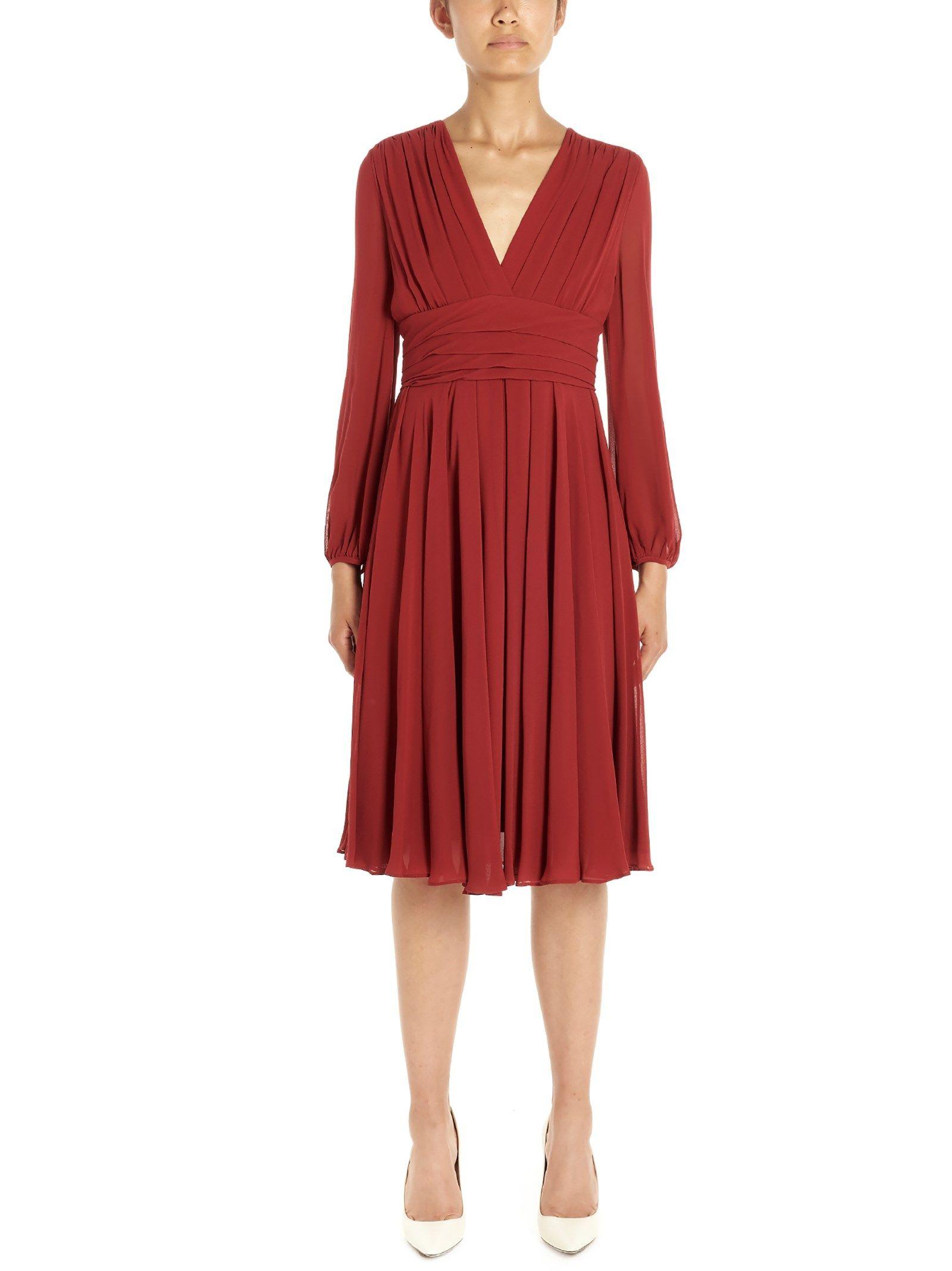 Max Mara Studio Red Silk Dress - Save 40% - Lyst