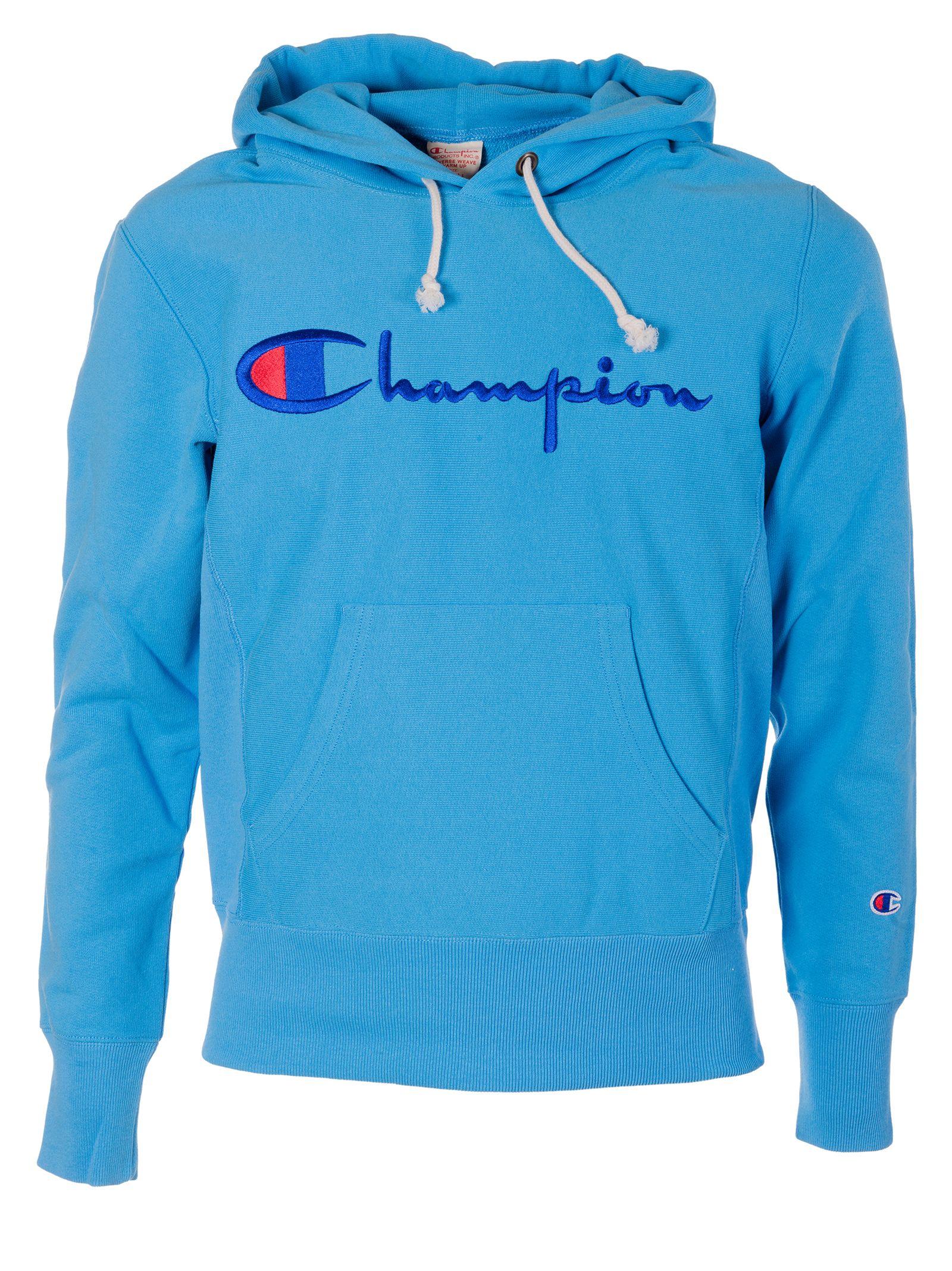 Champion Light Blue Cotton Sweatshirt for Men - Lyst