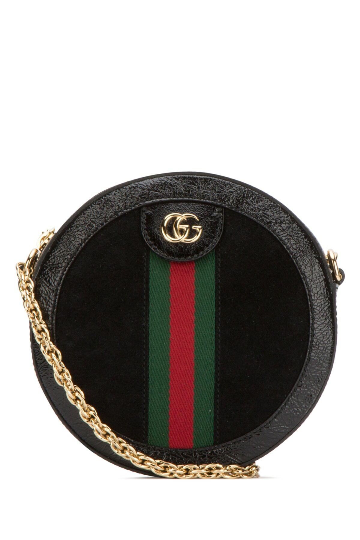 Gucci Suede Ophidia Mini GG Supreme Canvas & Leather Bucket Bag in Black -  Lyst