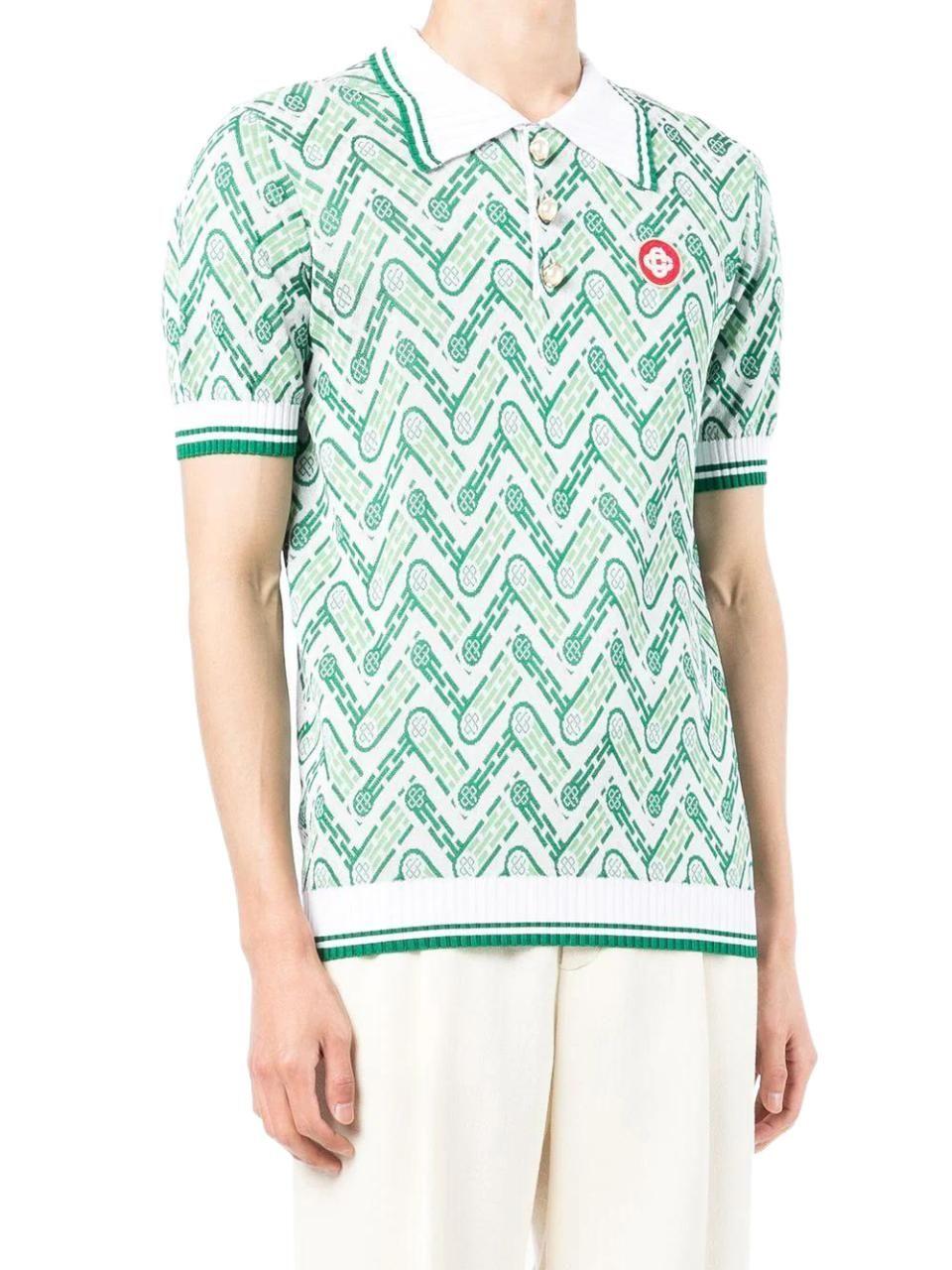CASABLANCA Synthetic T-shirts And Polos Green for Men | Lyst