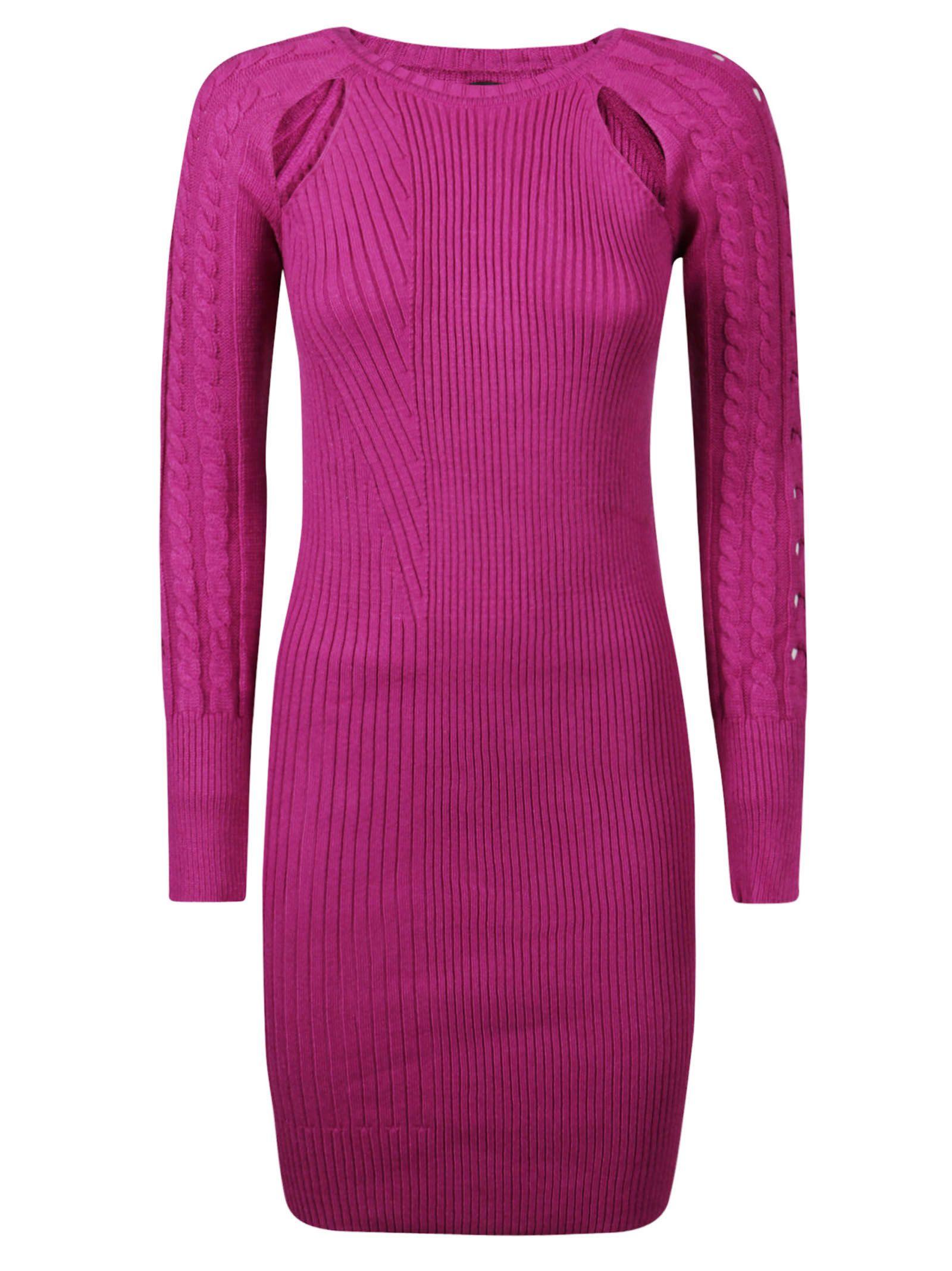 Detailed Ribbed Knit Dress 