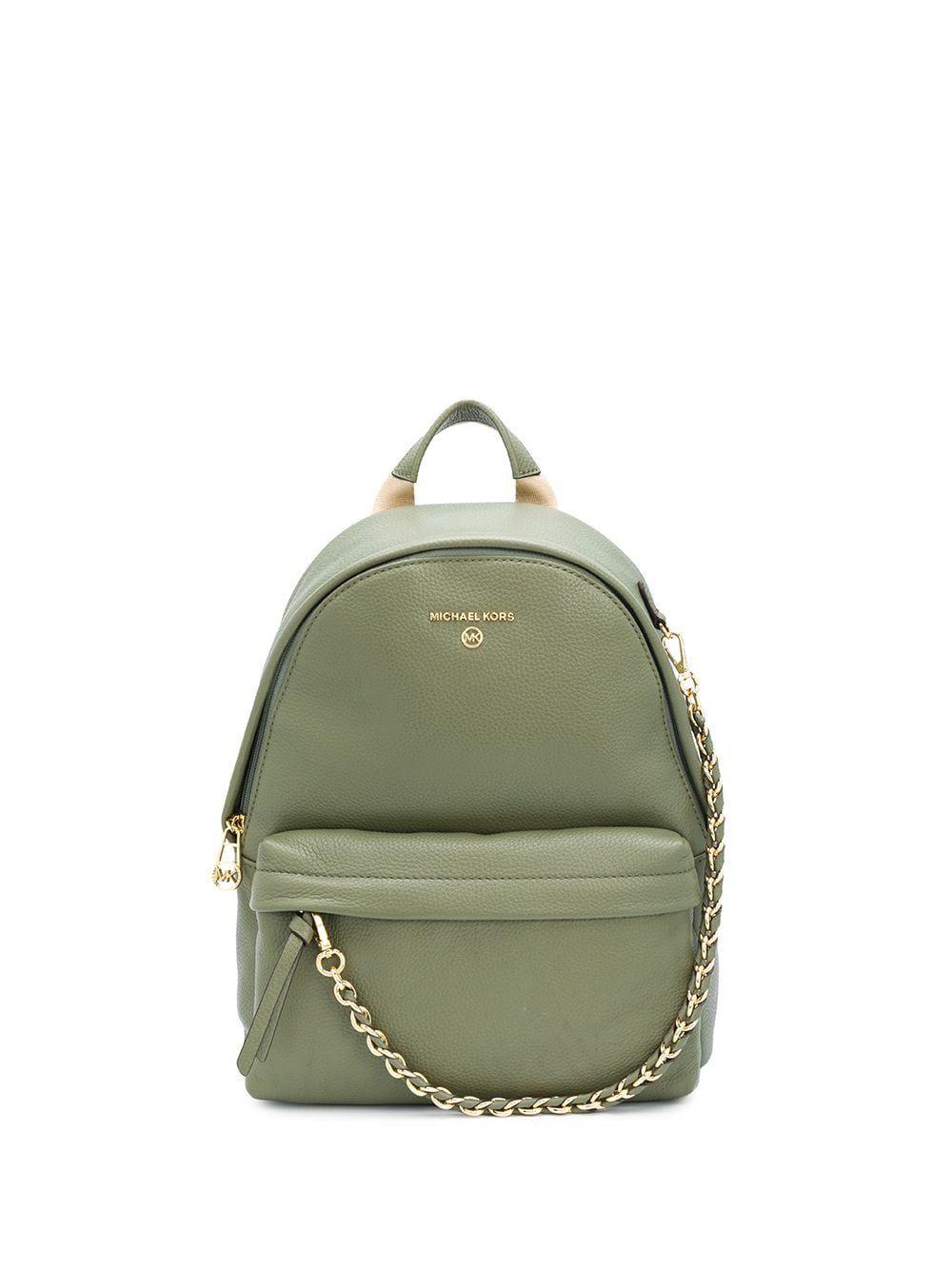 Michael Kors Leather Backpack in Green Lyst