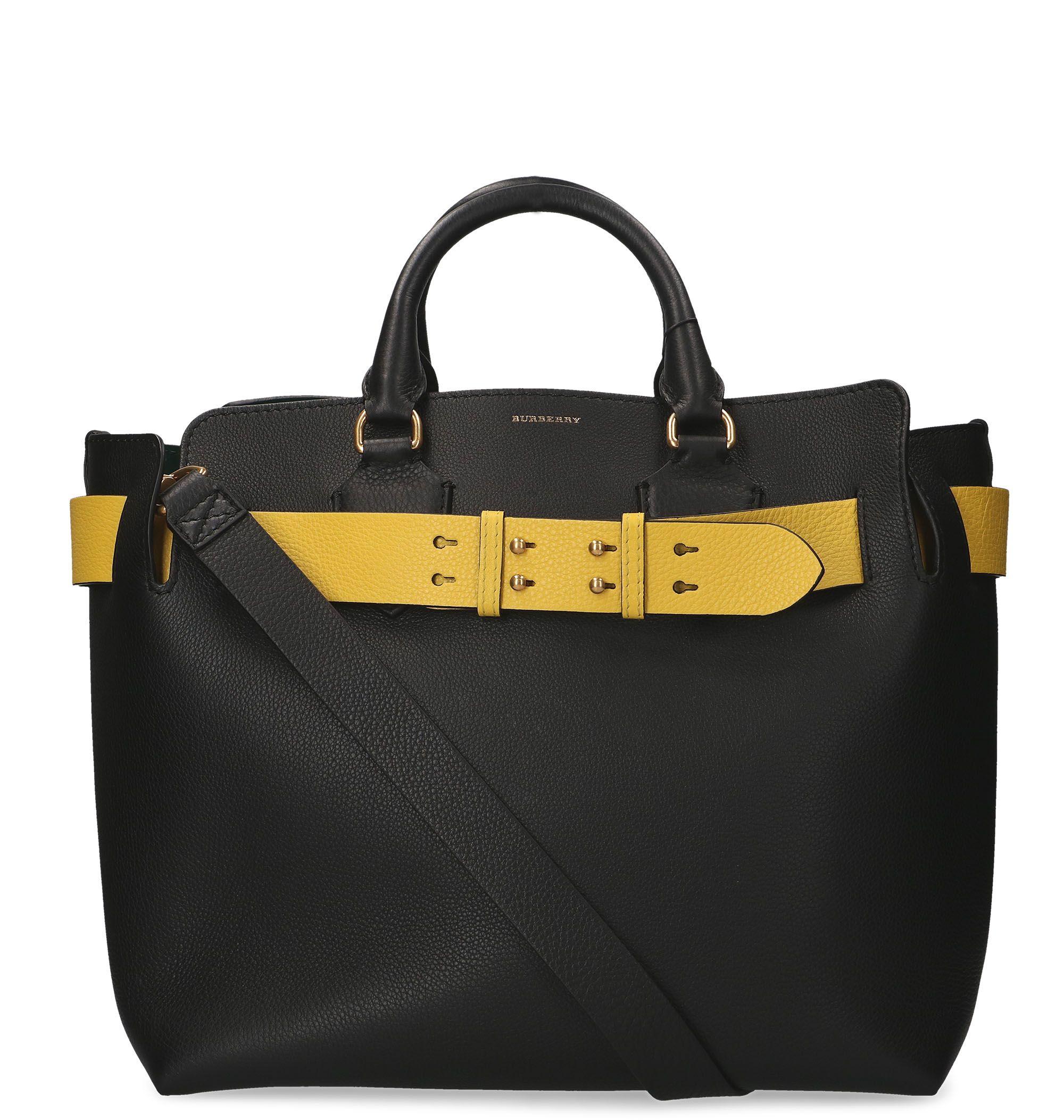 Burberry Black Leather Handbag Lyst
