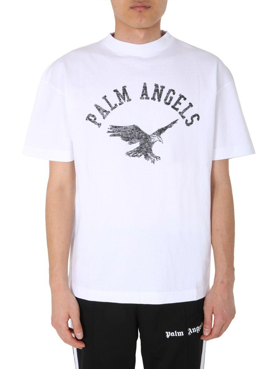 Palm Angels Cotton T-shirt in White for Men - Lyst