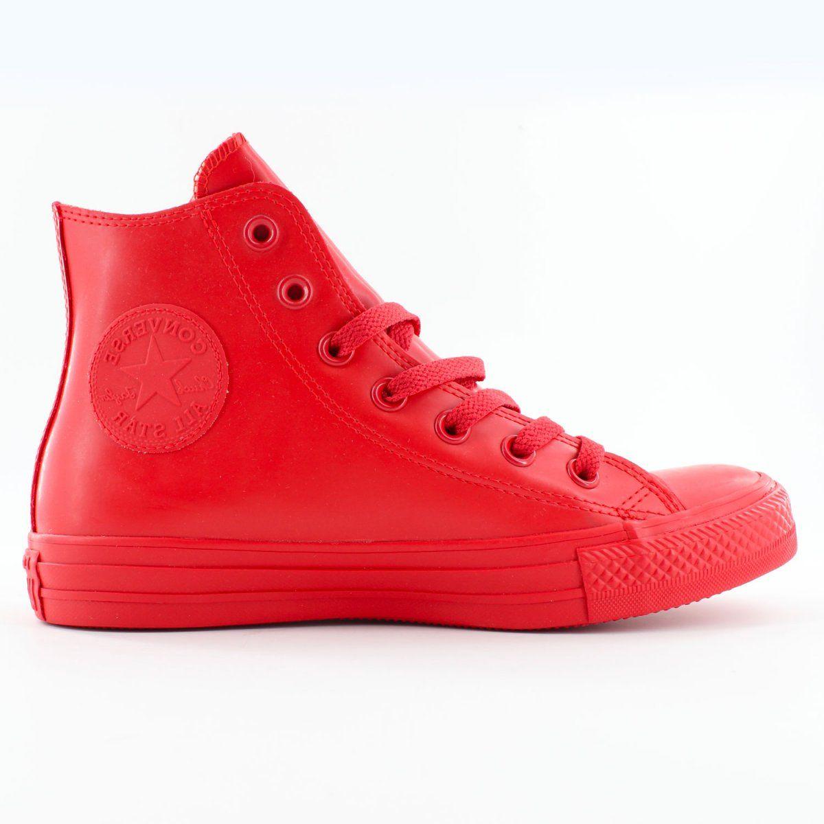 Converse Hi Top Sneakers in Red | Lyst