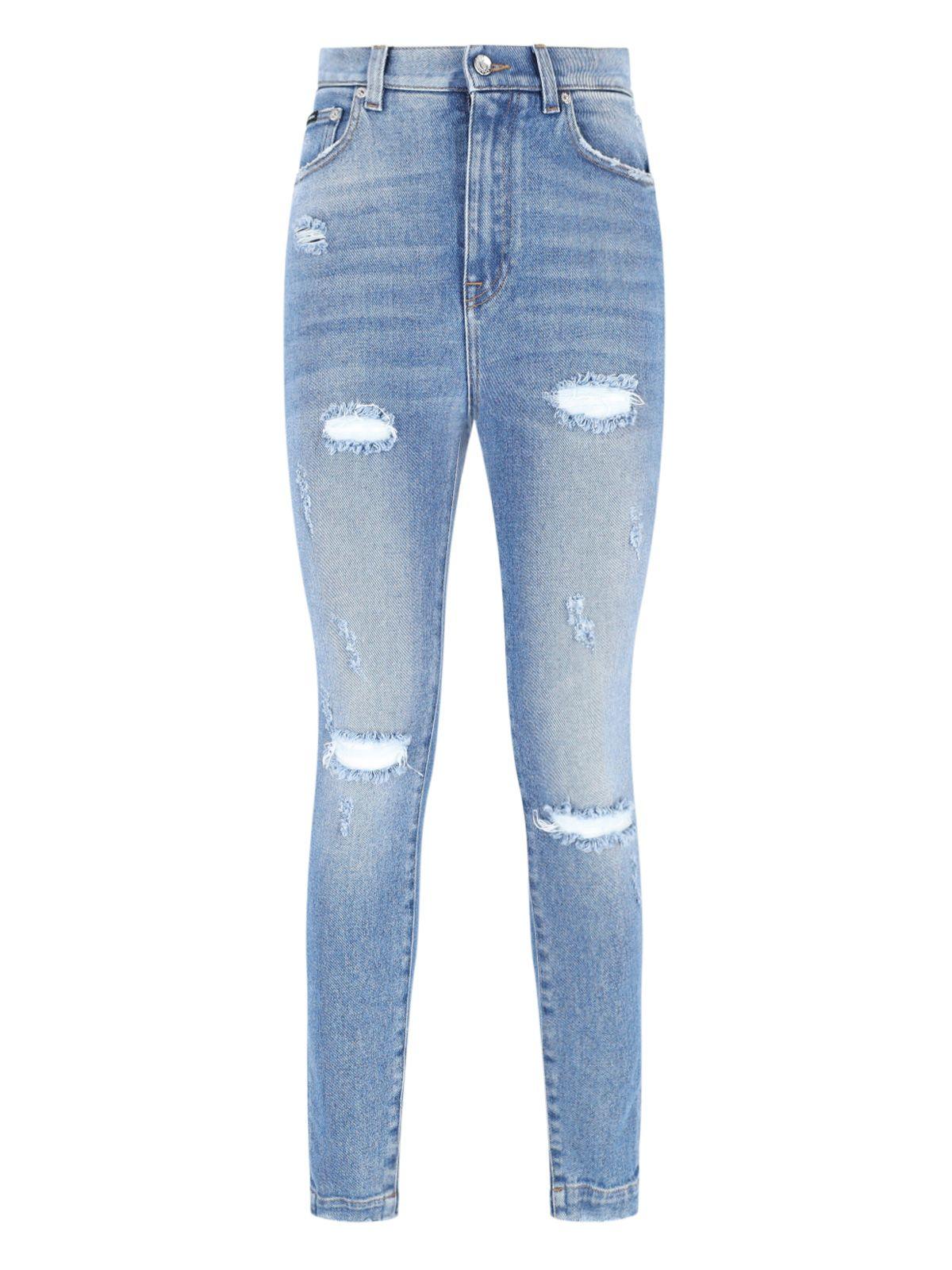 Dolce & Gabbana Damen baumwolle jeans in Blau | Lyst AT