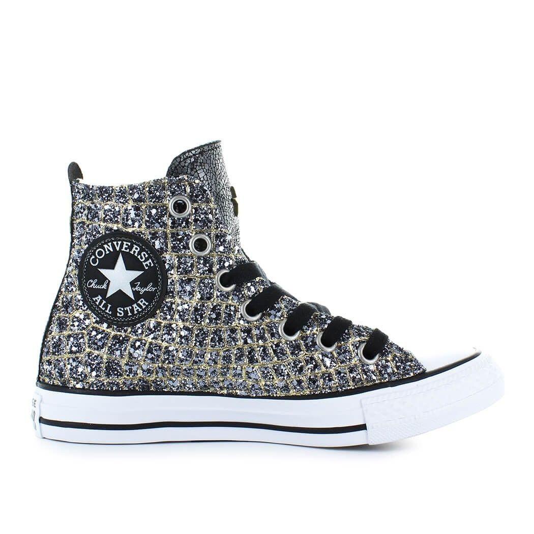 grey sparkly converse