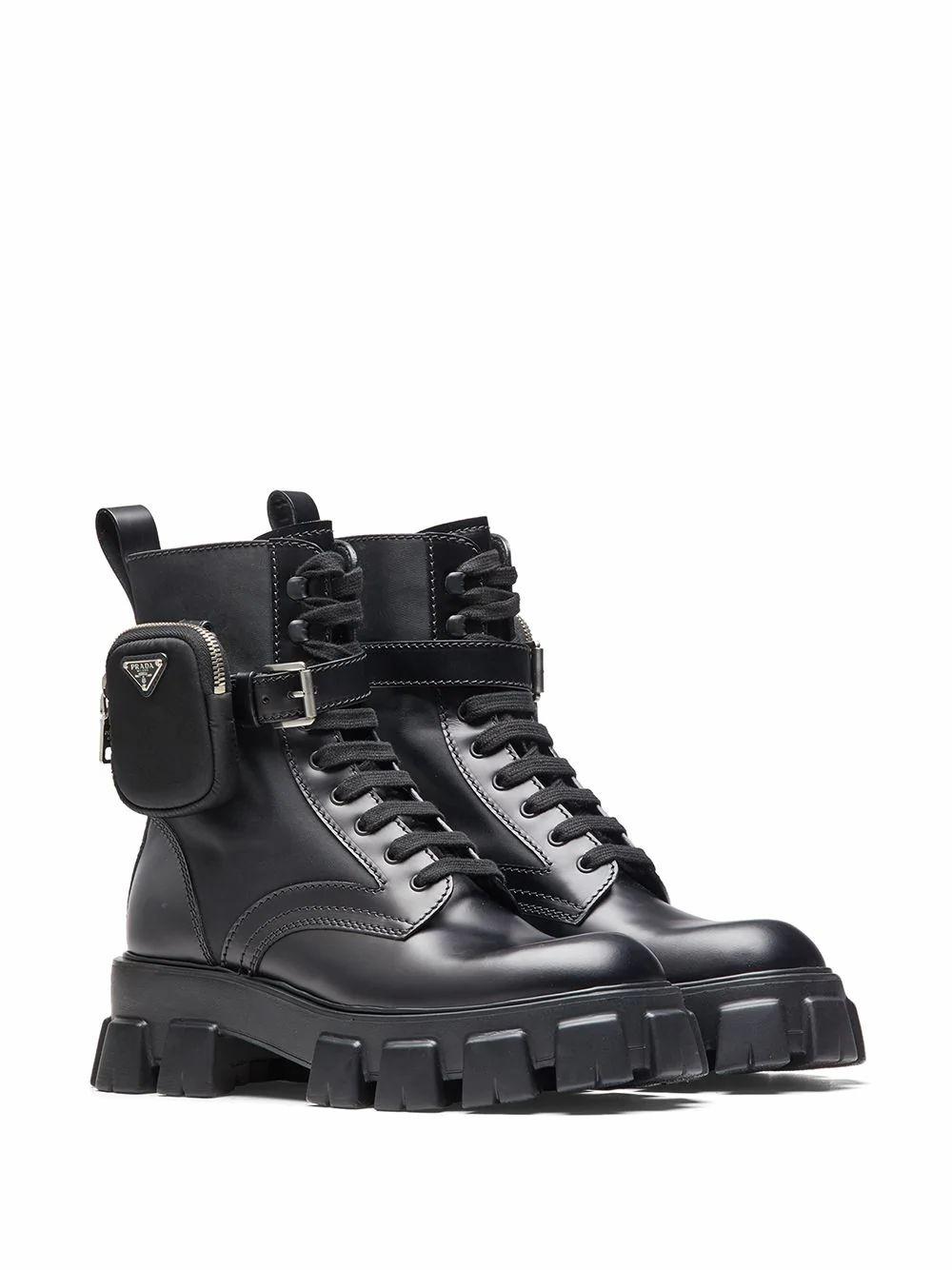 Prada Leather Ankle Boots in Black for Men Lyst