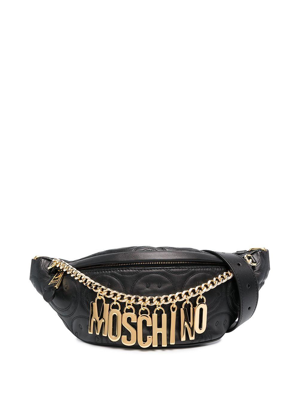 Moschino Smiley Face Logo Belt Bag in Black | Lyst Canada