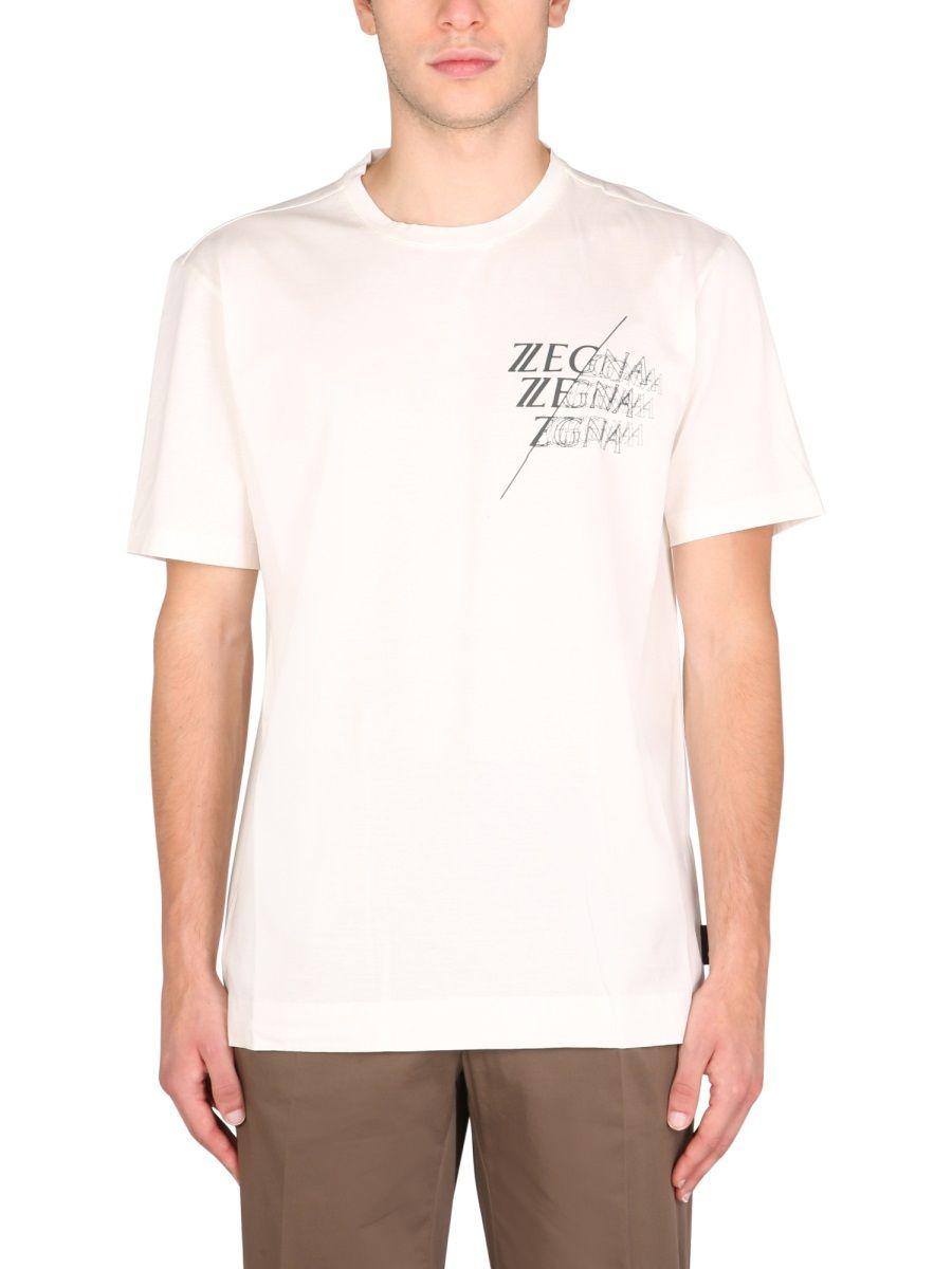 Z Zegna Cotton T-shirt With Logo for Men - Save 41% | Lyst