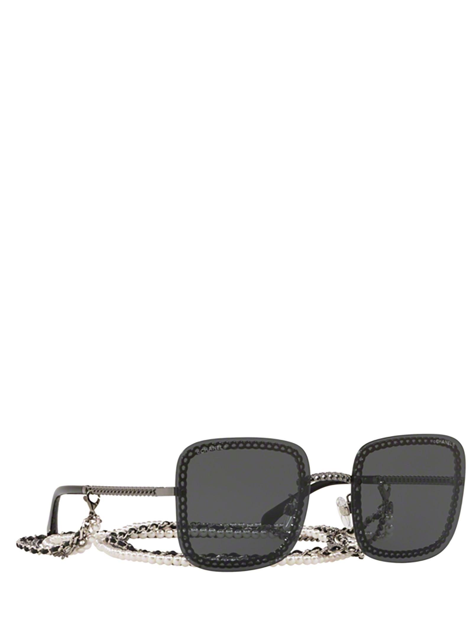 Chanel Square Frame Chain Sunglasses | Lyst
