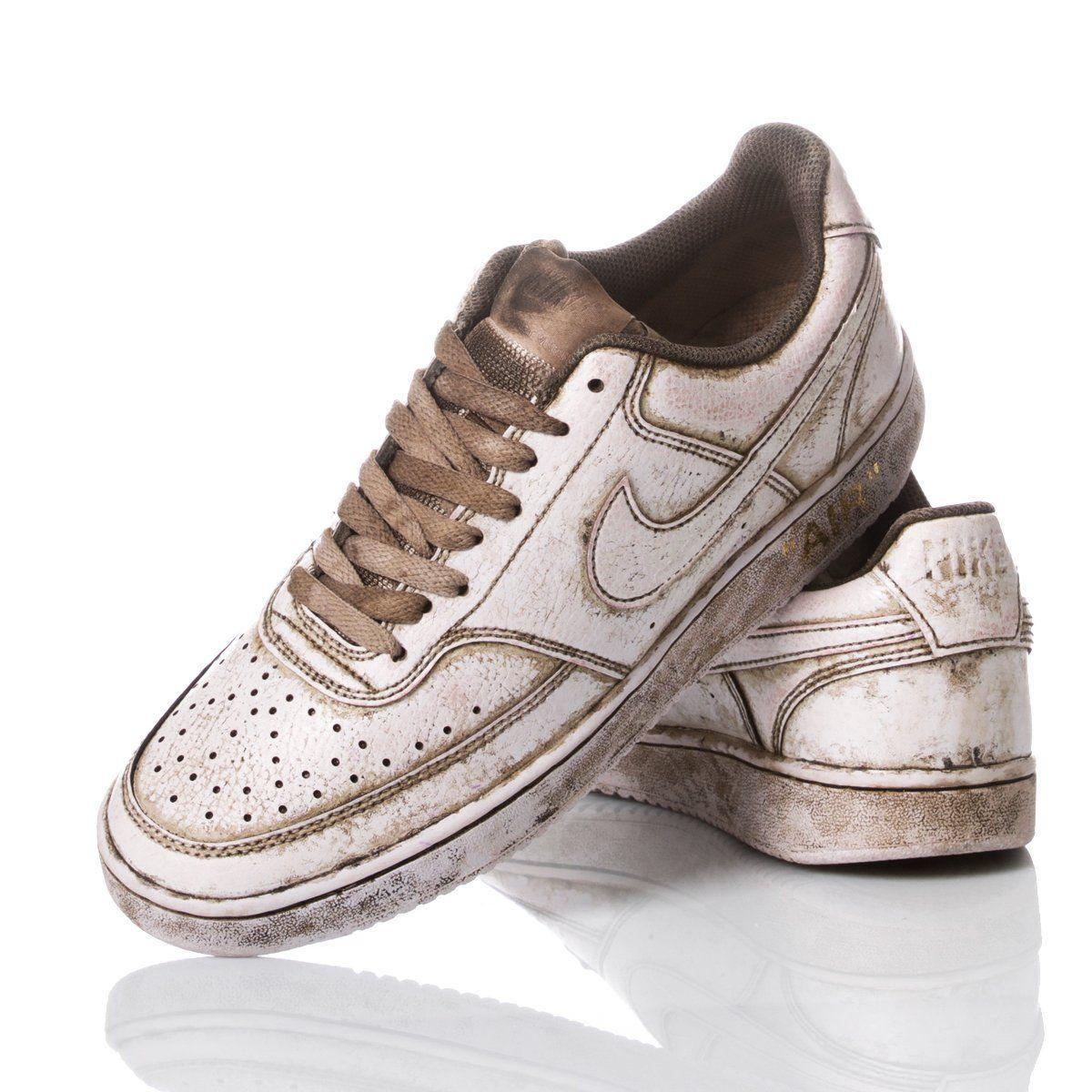 Nike Leather Sneakers in Brown | Lyst