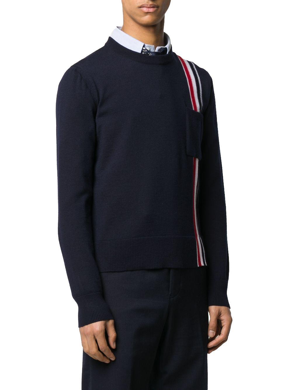 Thom Browne Wool Sweater in Blue for Men - Lyst
