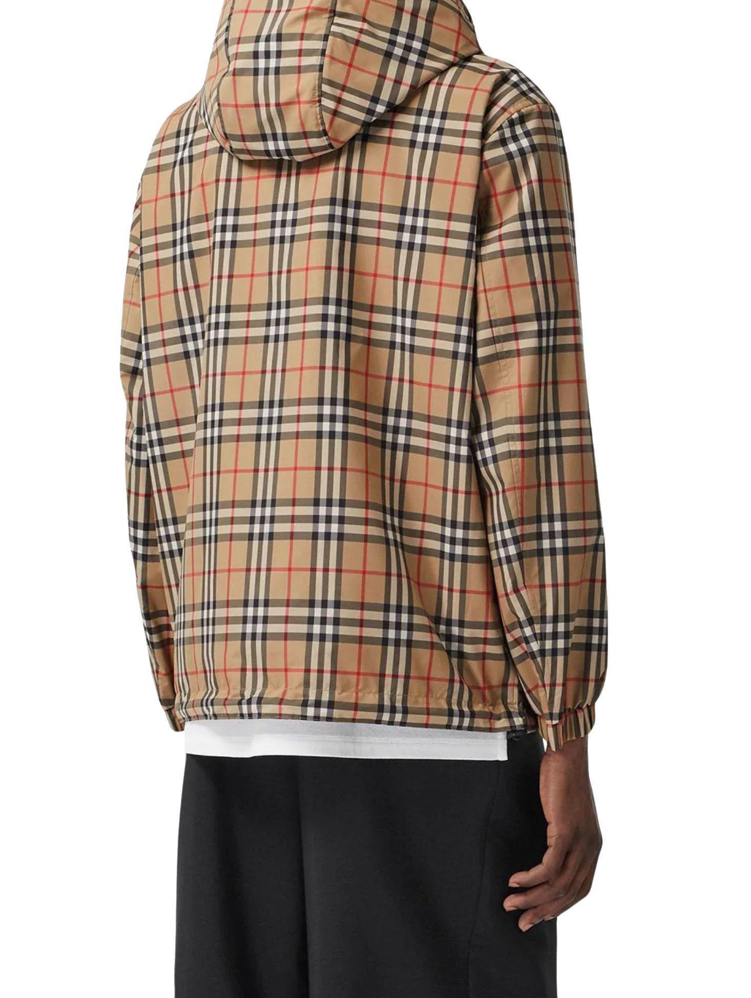 burberry vintage check hooded jacket