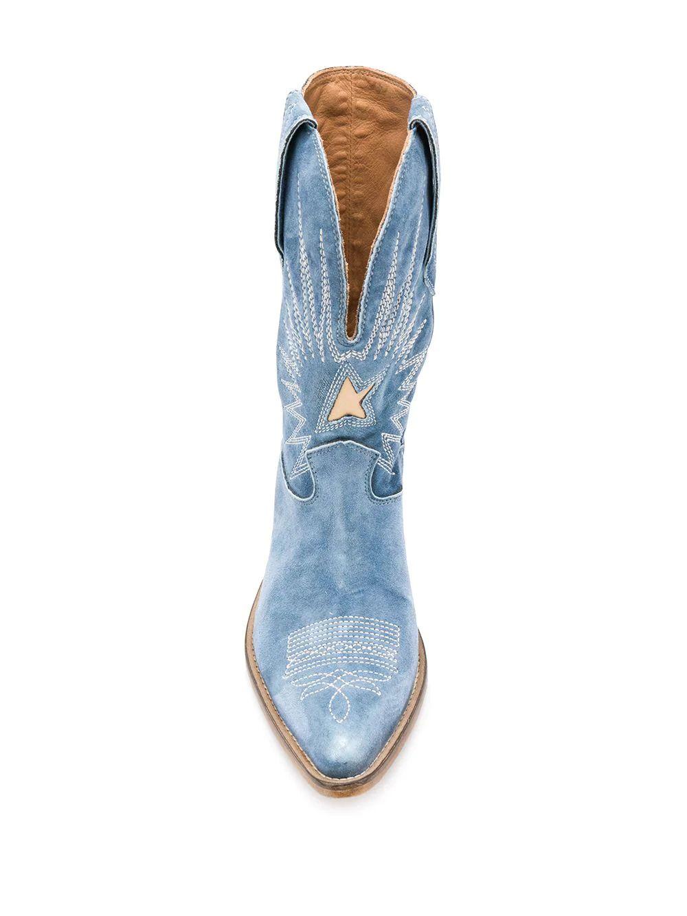 Golden Goose Low Star Boots in Blue | Lyst