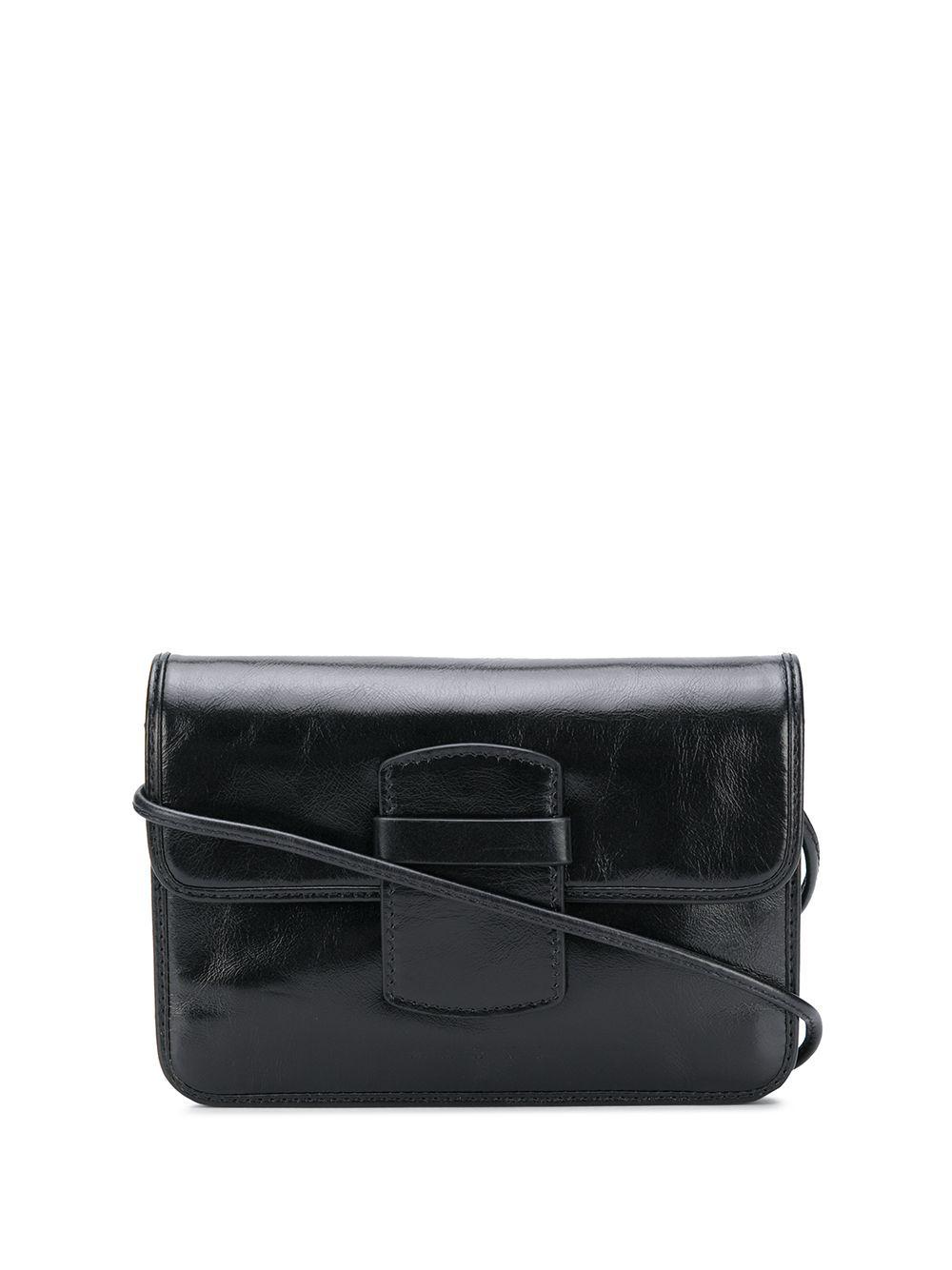 Marni Leather Shoulder Bag in Black - Lyst