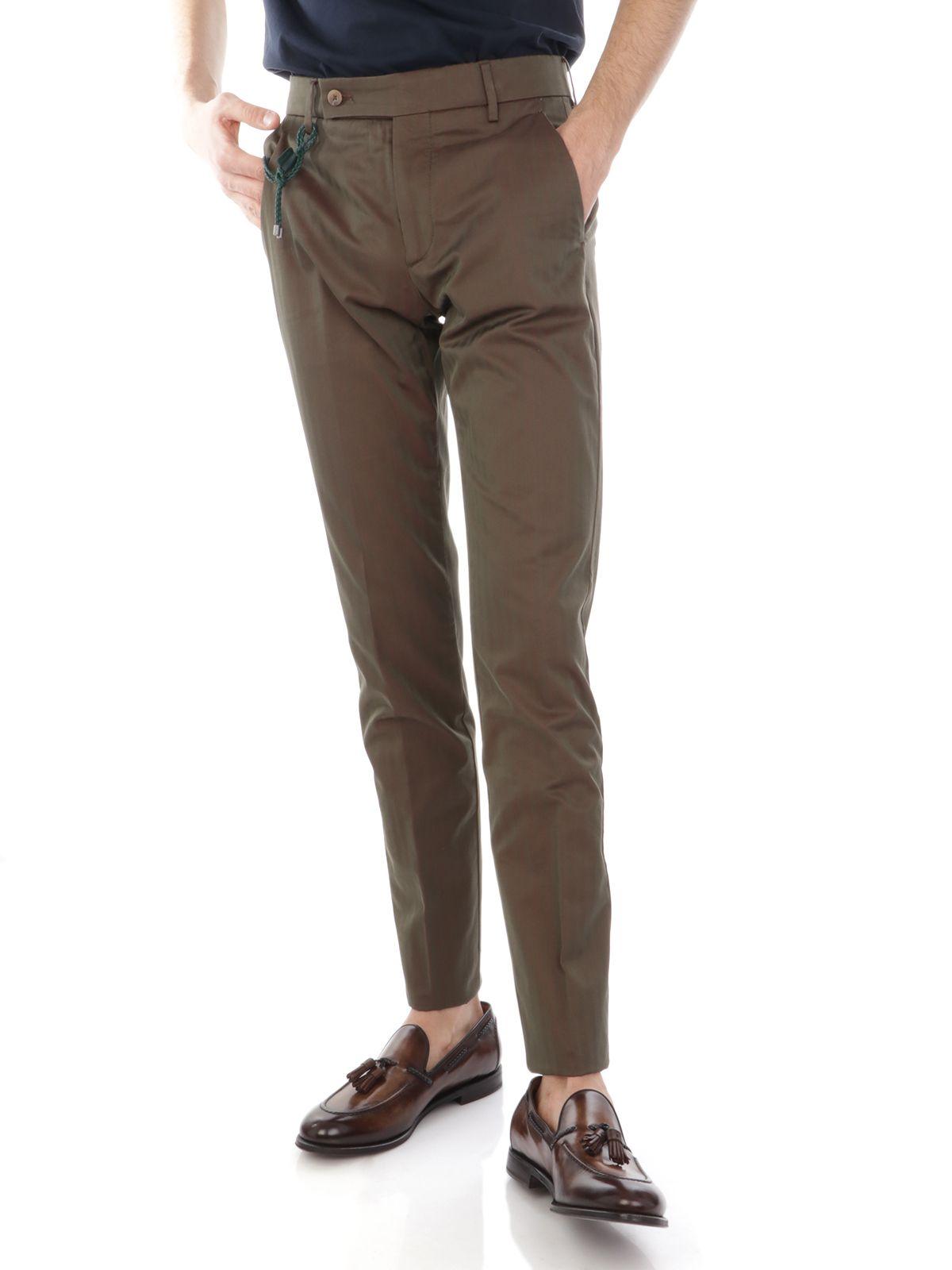 Berwich Cotton Pants in Green for Men | Lyst