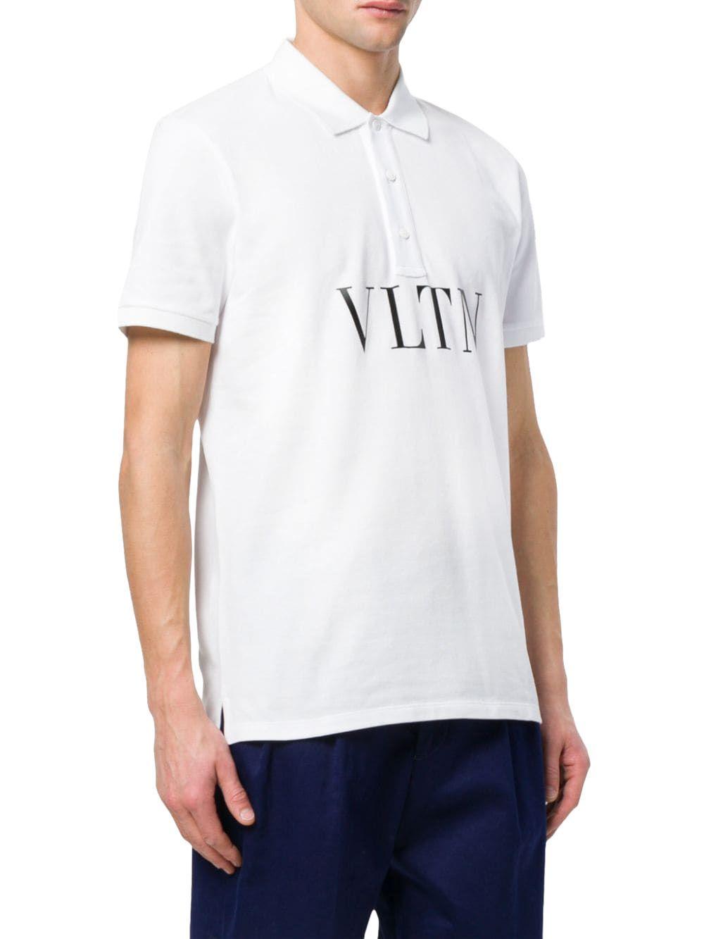 Valentino Cotton Polo Shirt in White for Men - Lyst