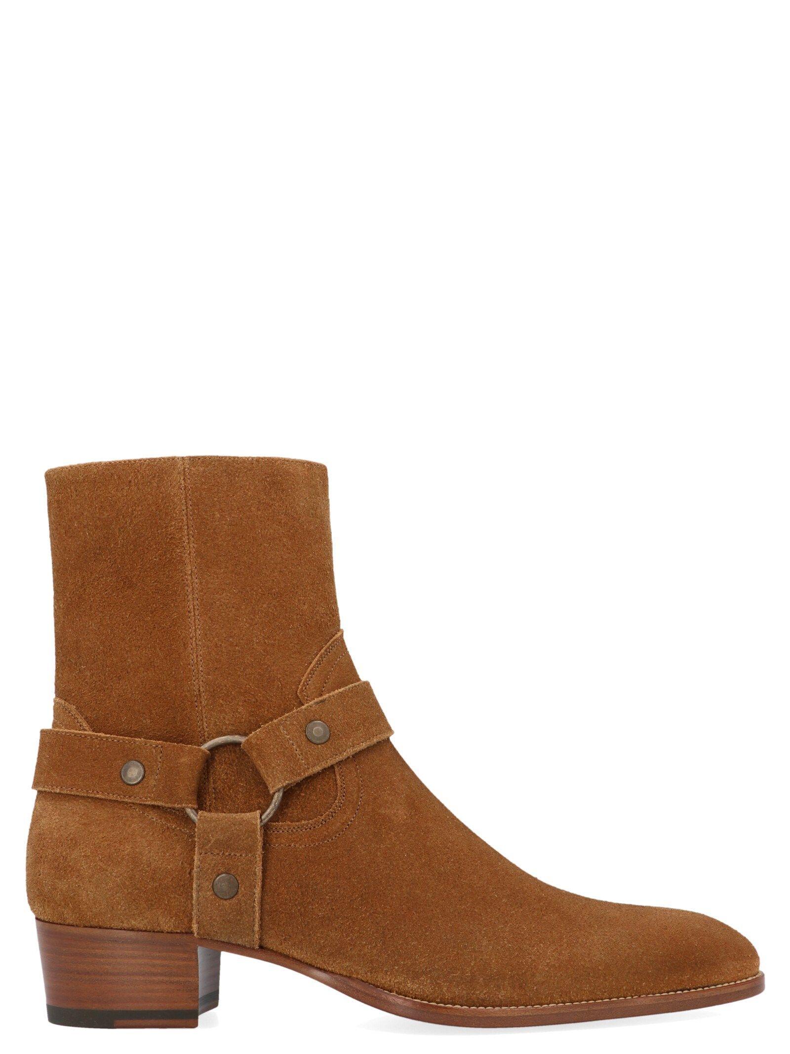 yves saint laurent suede ankle boots