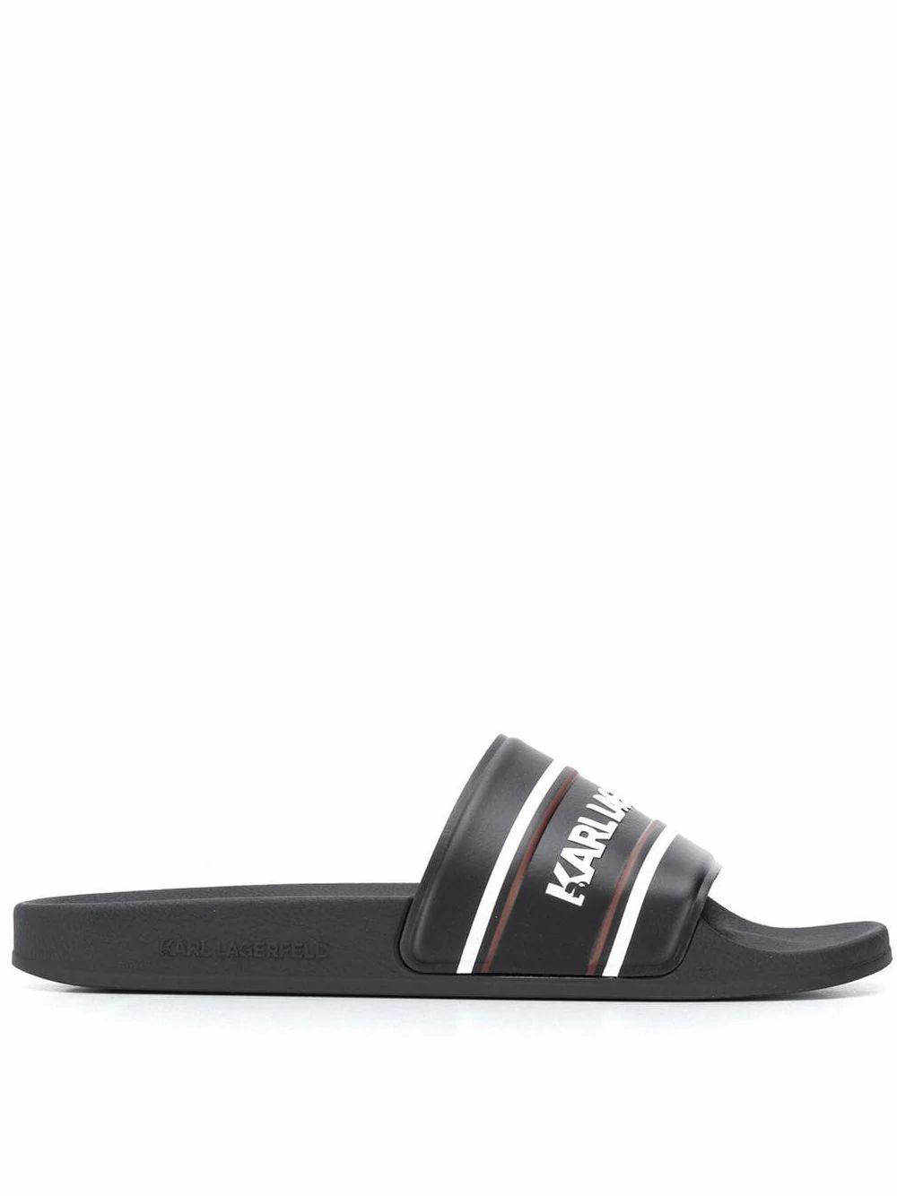 Karl Lagerfeld Rubber Sandals in Black for Men - Lyst