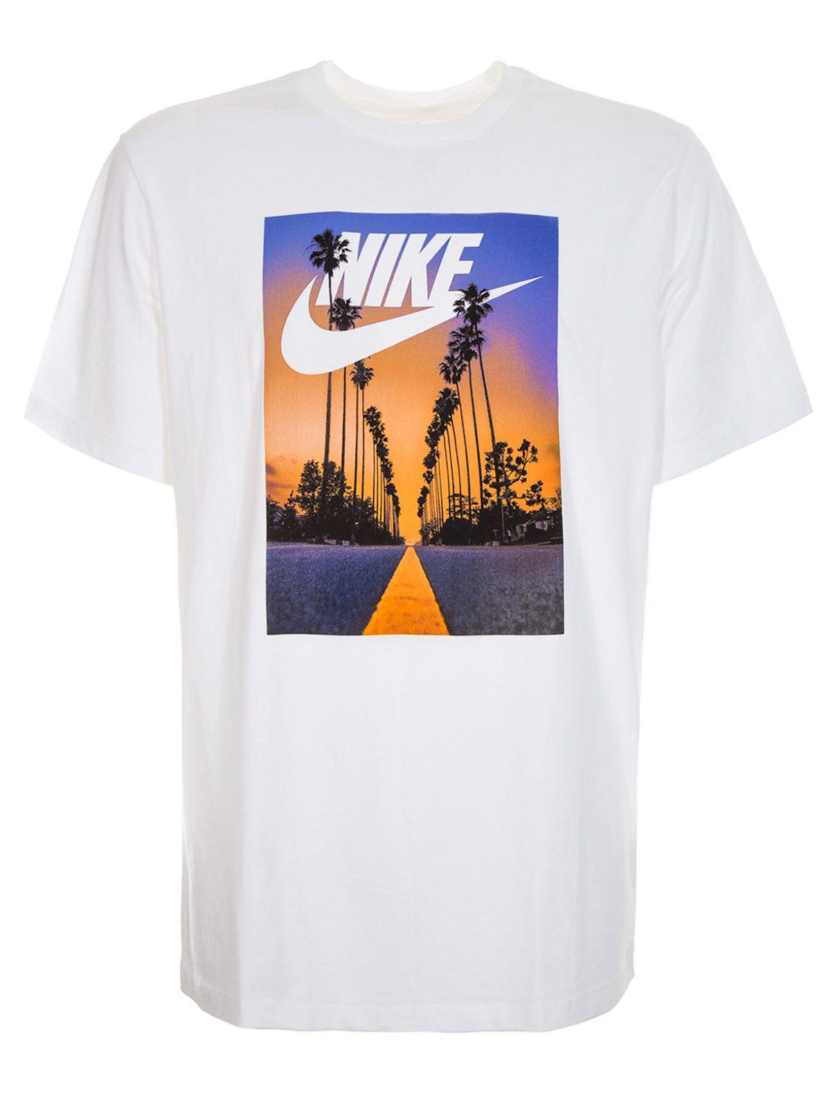 Nike Graphic Palm Tree Logo T Shirt in White for Men | Lyst Canada