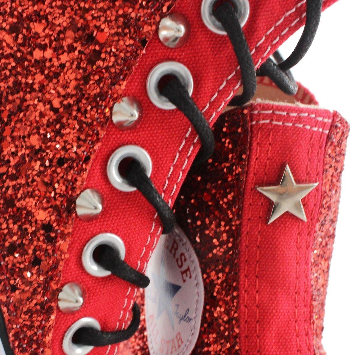 converse glitter red