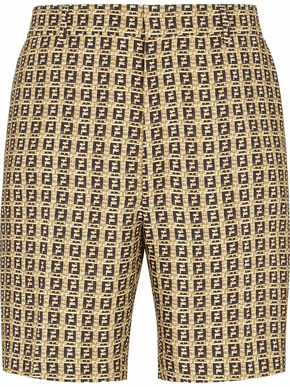 Fendi Linen Ff Woven Shorts in Beige (Brown) for Men - Save 51% | Lyst