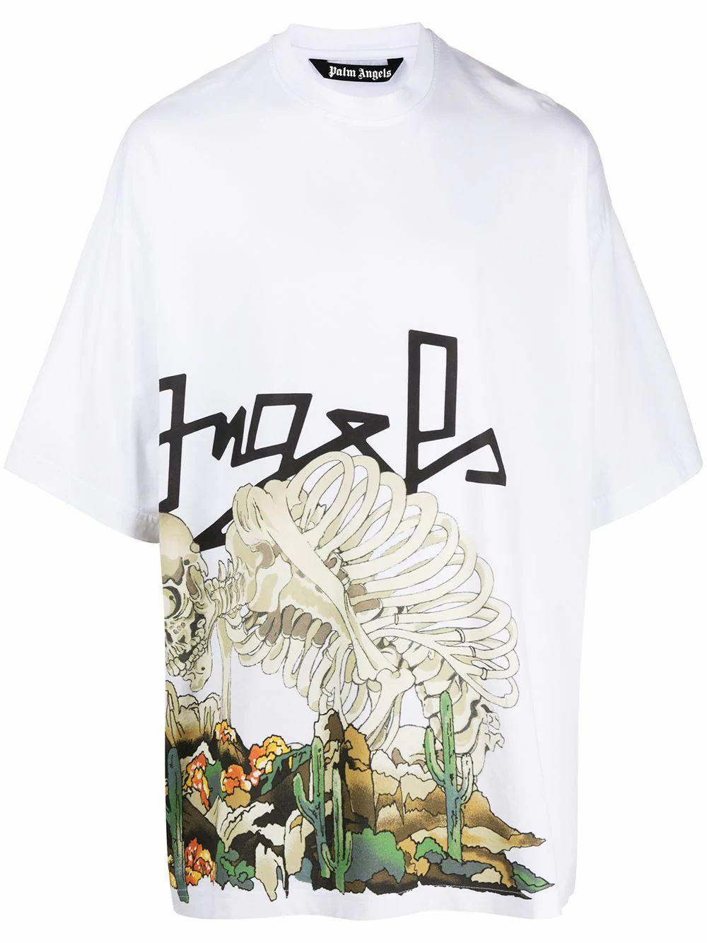 Palm Angels Cotton T-shirt in White for Men - Lyst