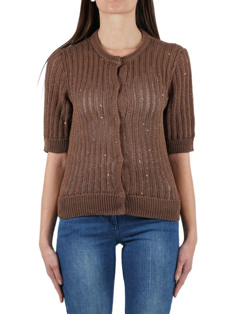 Peserico Cardigan in Brown | Lyst