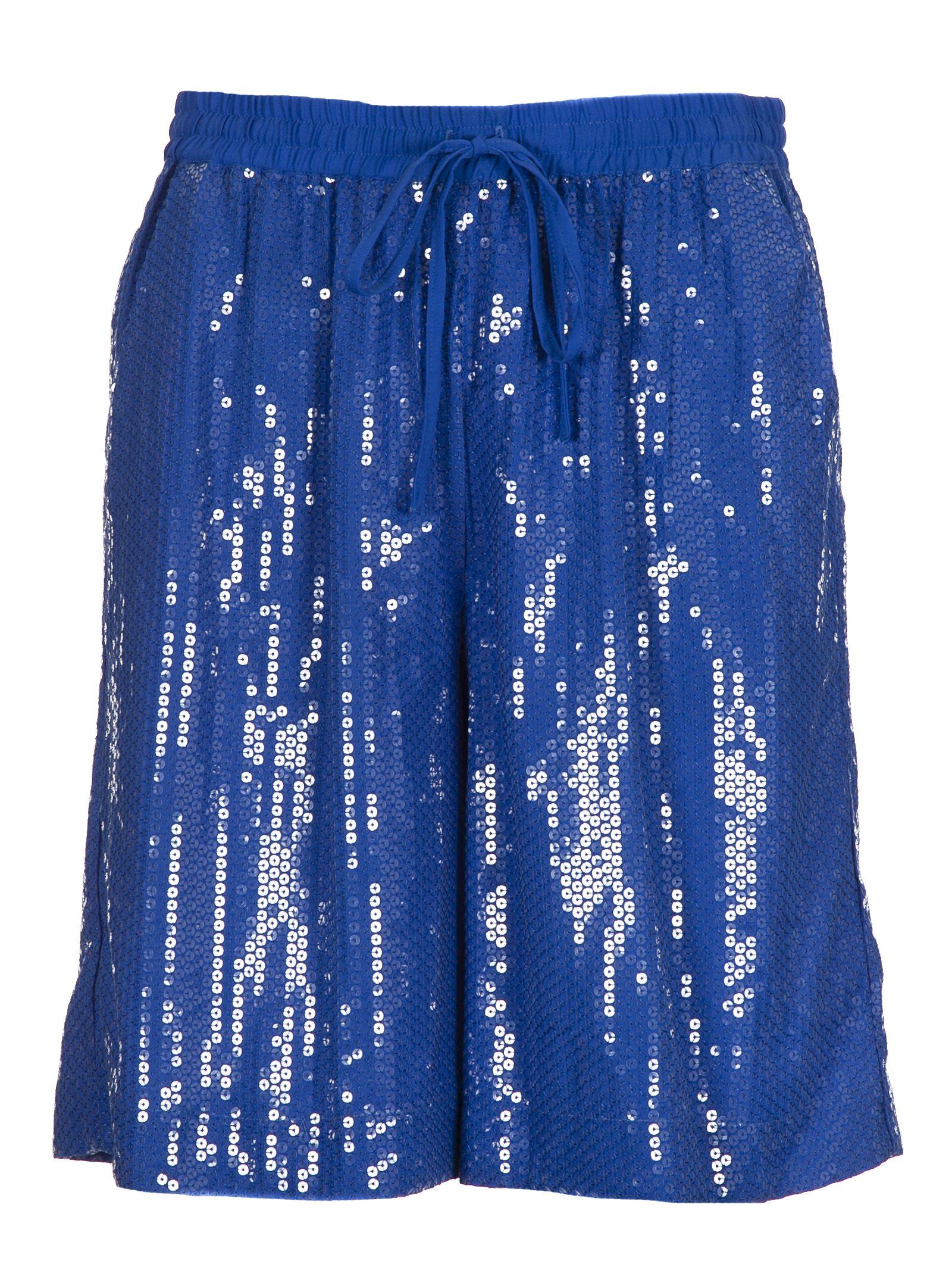 P.A.R.O.S.H. Synthetic Blue Polyester Shorts Lyst